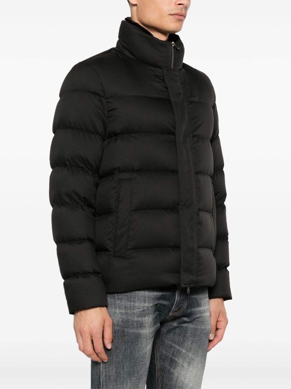 HERNO Goose Down Padded Down Jacket — Black