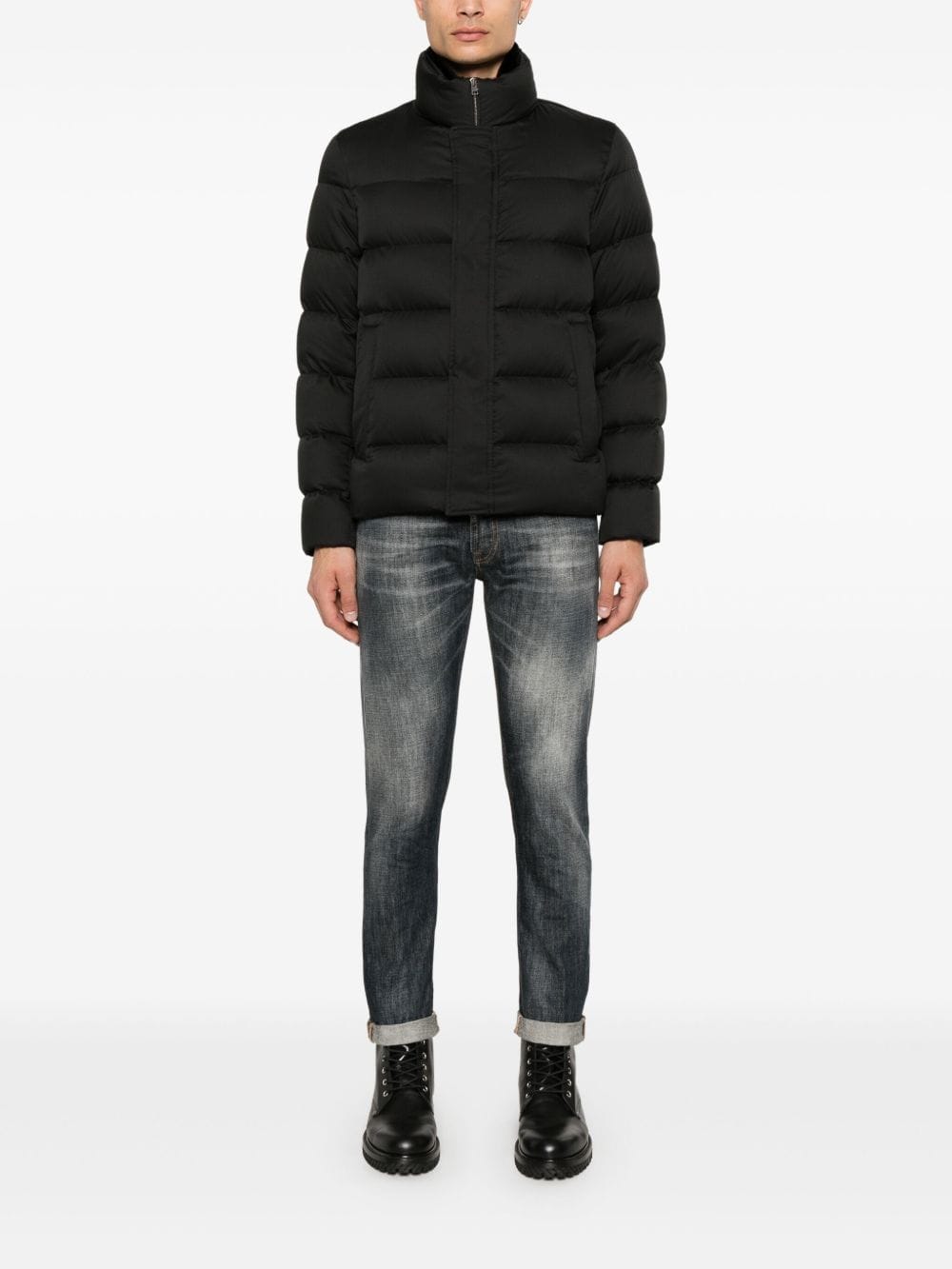 HERNO Goose Down Padded Down Jacket — Black