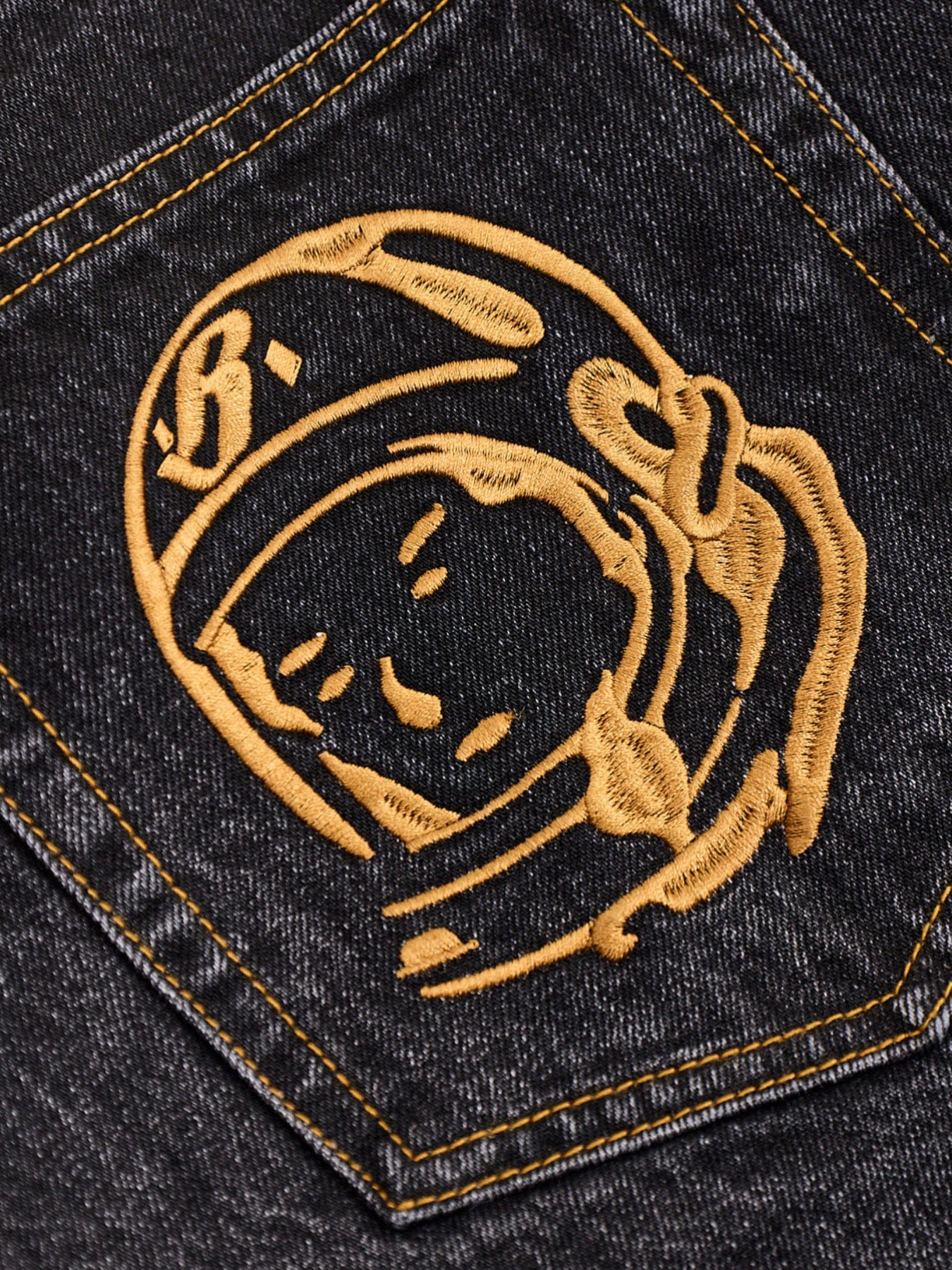 Billionaire Boys Club Leopard Print Panel Astro Denim Shorts Black