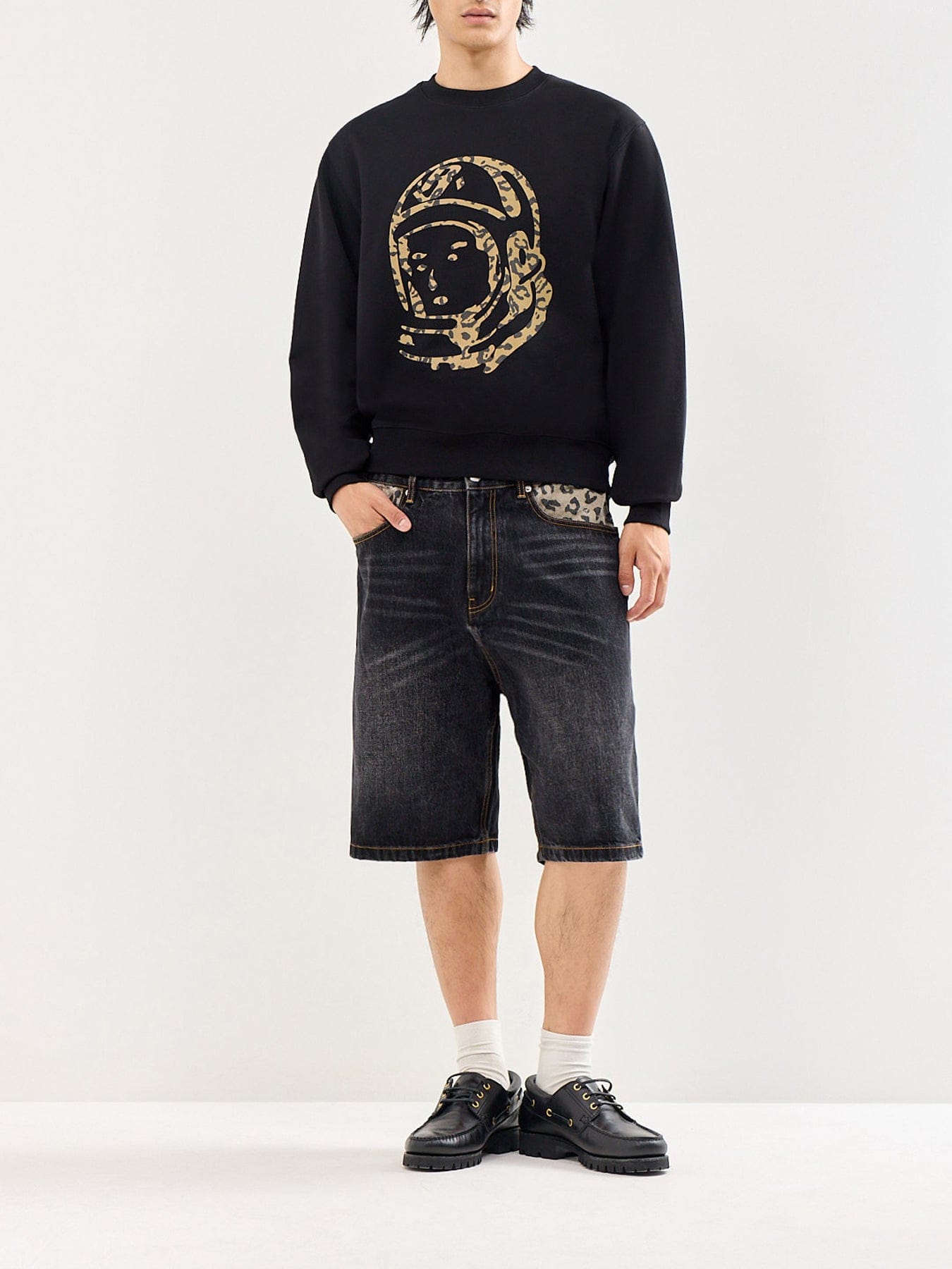 Billionaire Boys Club Leopard Camo Astro Crewneck Sweatshirt Black