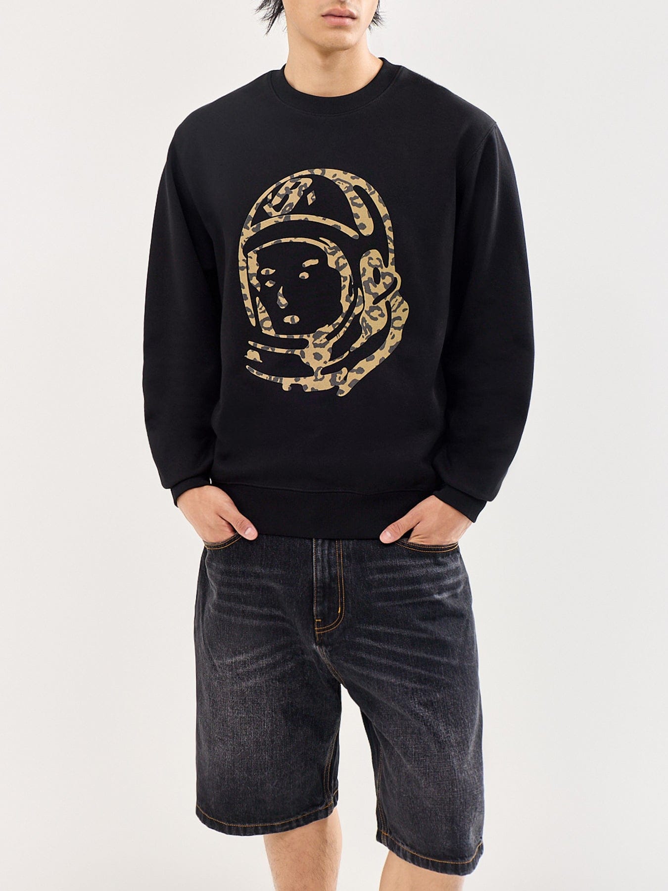 Billionaire Boys Club Leopard Camo Astro Crewneck Sweatshirt Black