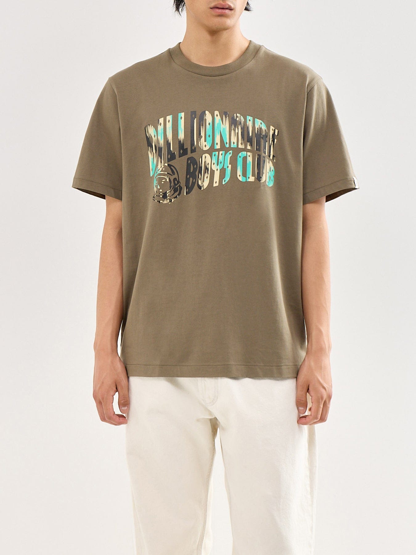 Billionaire Boys Club Leopard Camo Arch Logo T - Shirt Khaki