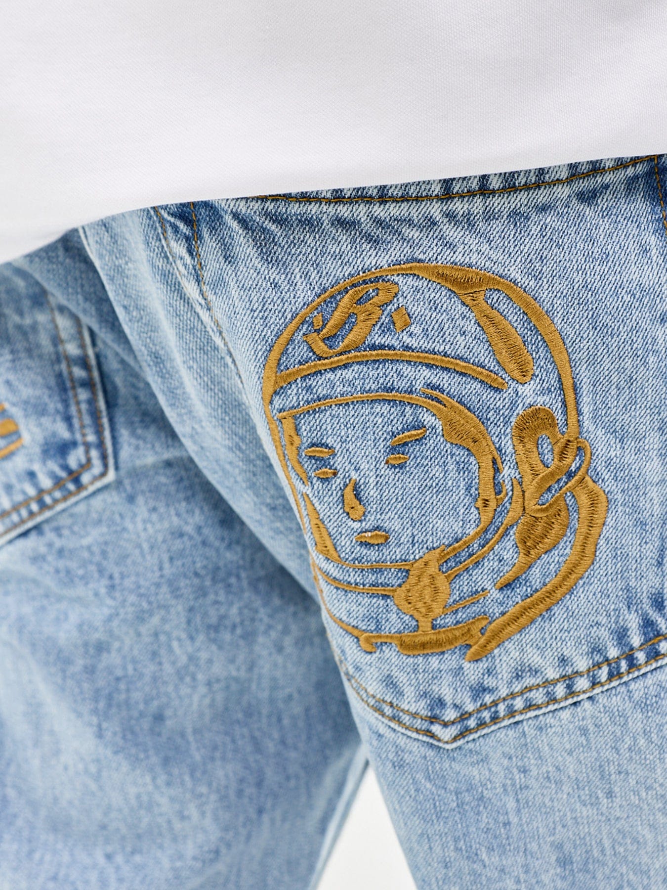 Billionaire Boys Club Faded Arch Logo Denim Jeans Blue