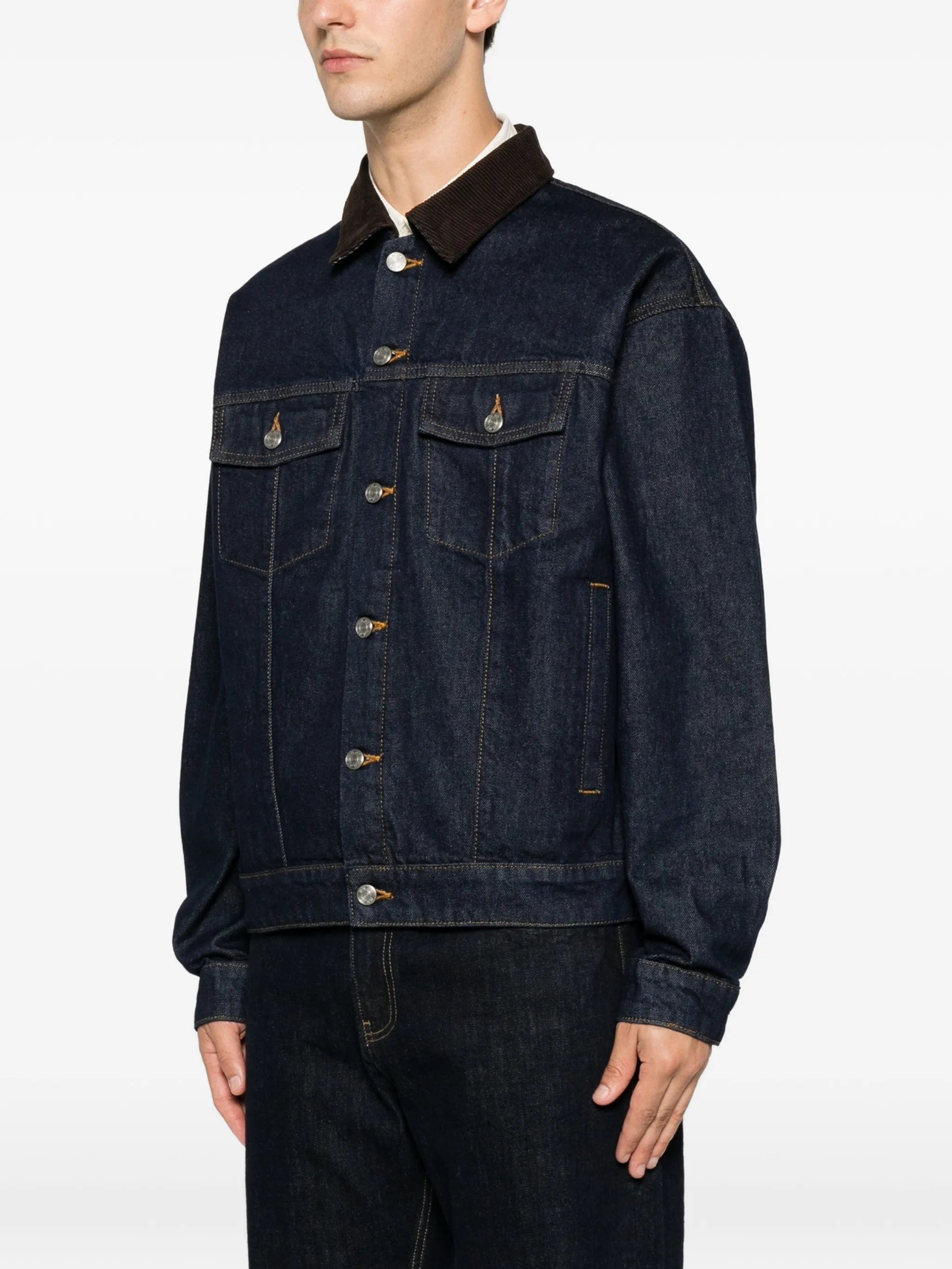 NN07 Roy 1882 corduroy - collar denim jacket