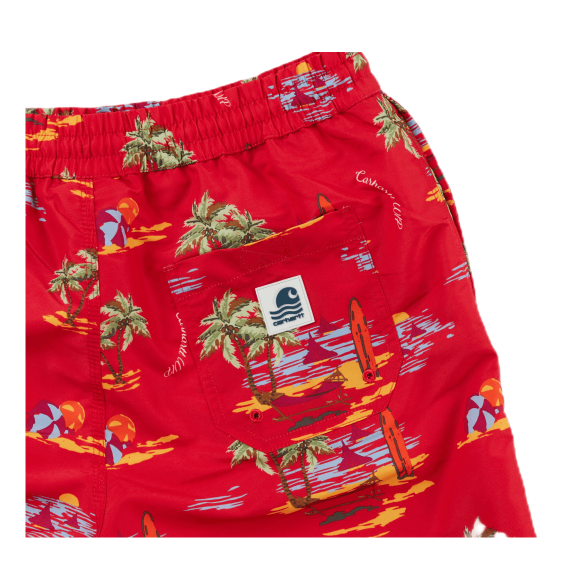 Carhartt WIP Drift Swim Trunk Beach Print, Etna Red / - - -