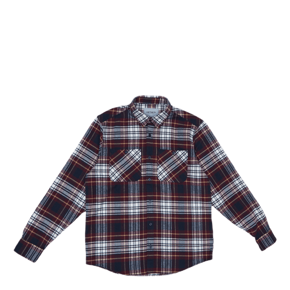 Carhartt WIP L/s Dunbar Shirt 100% Cotton H Dunbar Check, Wine