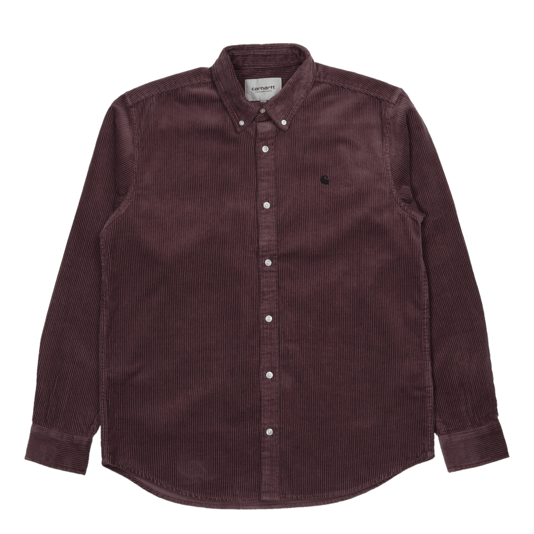 Carhartt WIP L/s Madison Cord Shirt Misty Thistle / Black