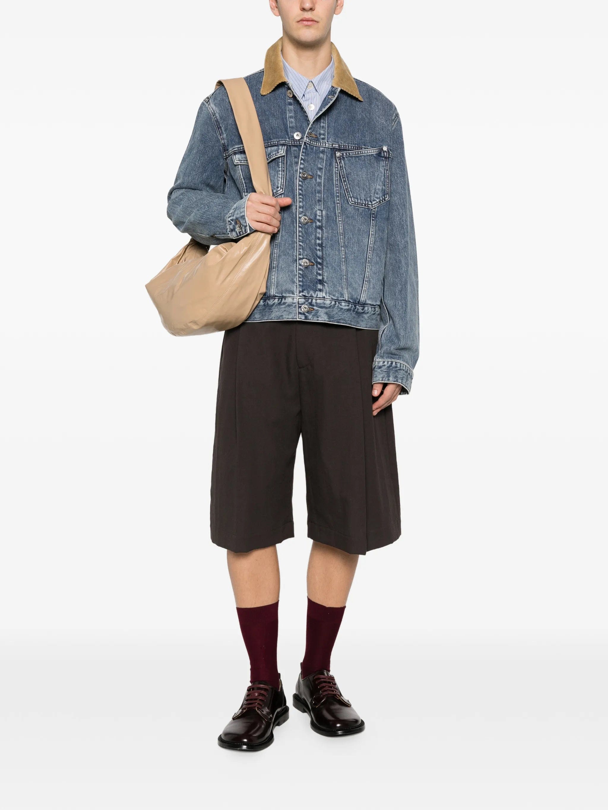 JW Anderson corduroy - collar denim jacket