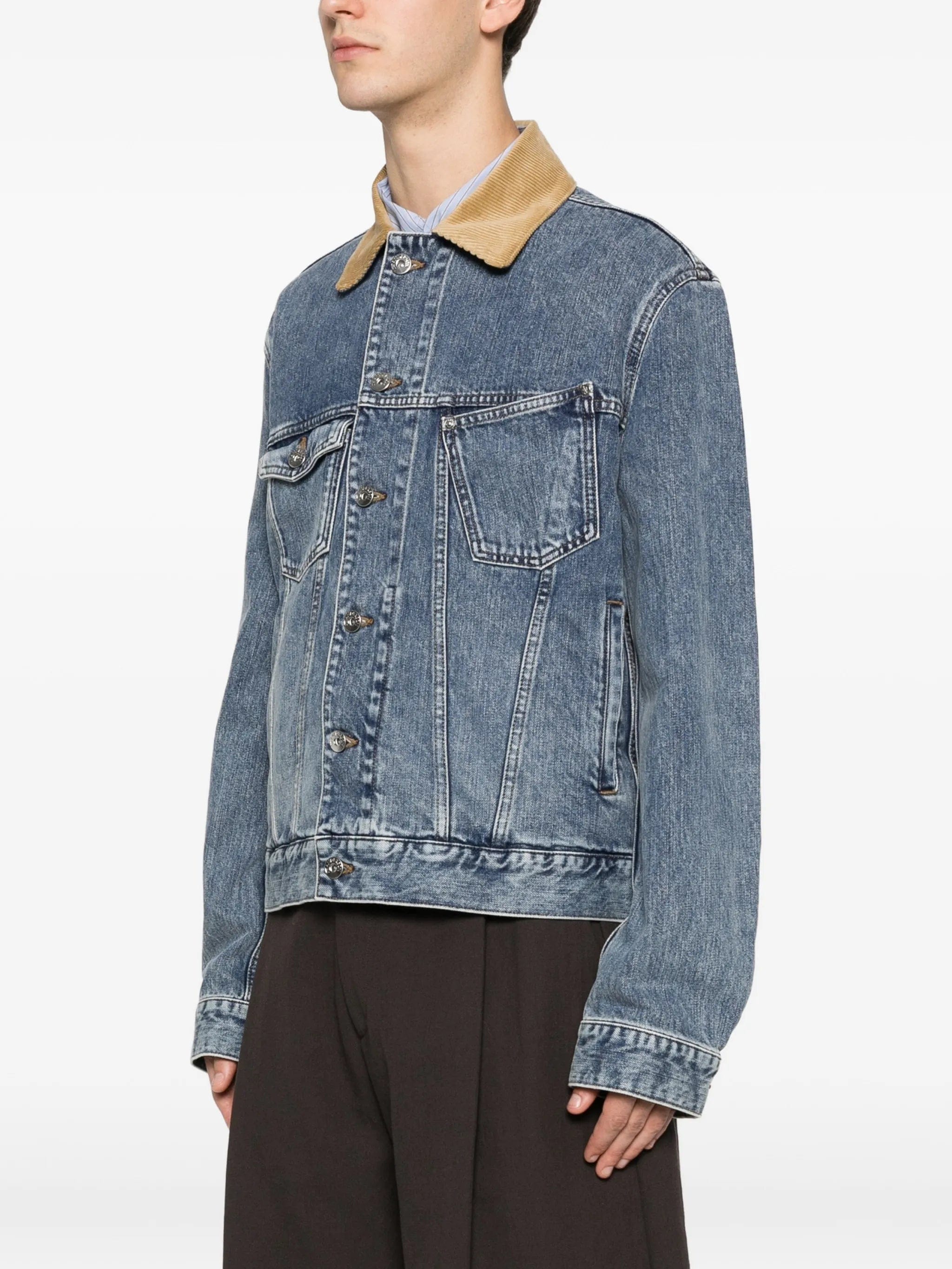 JW Anderson corduroy - collar denim jacket