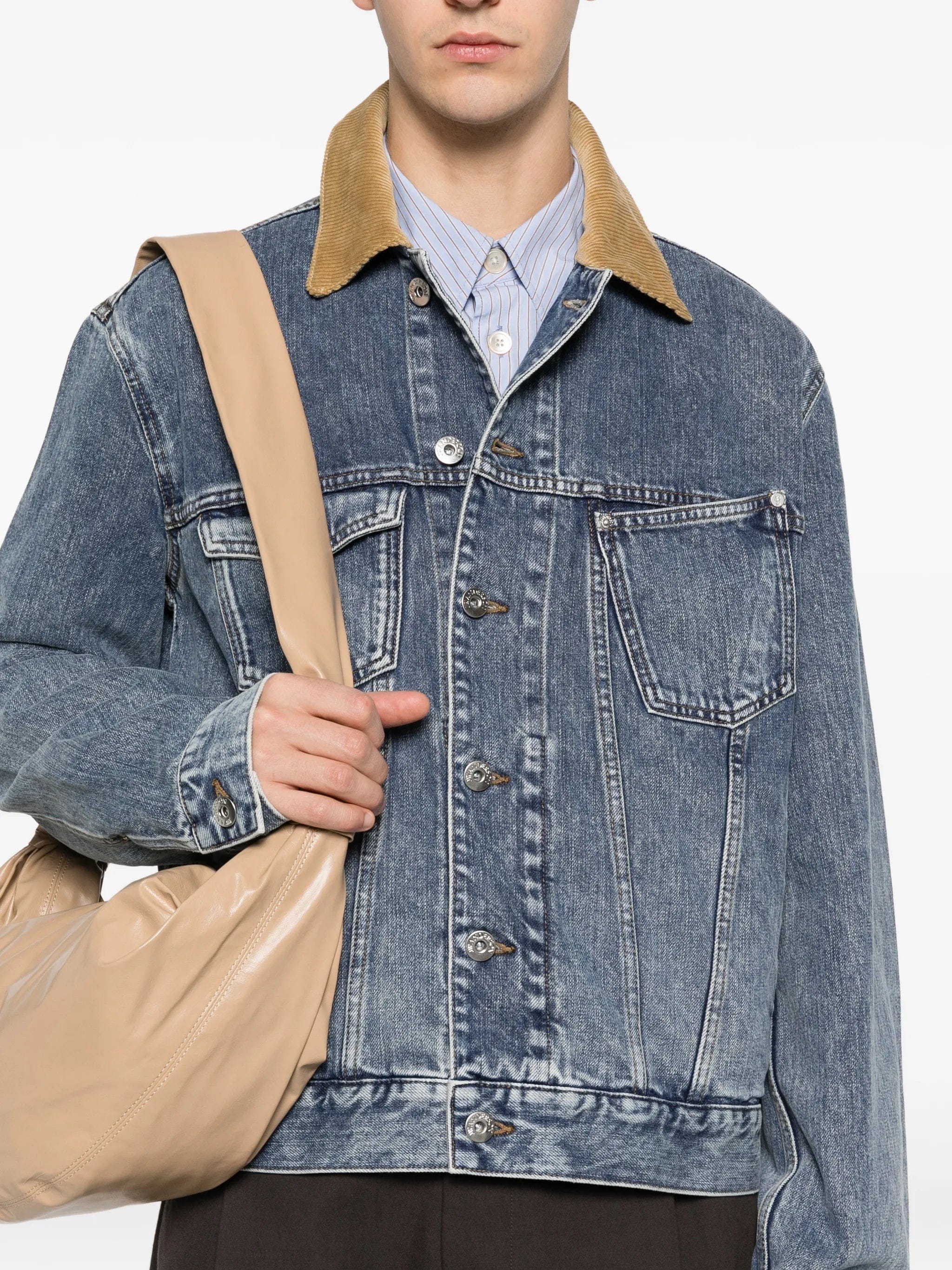 JW Anderson corduroy - collar denim jacket