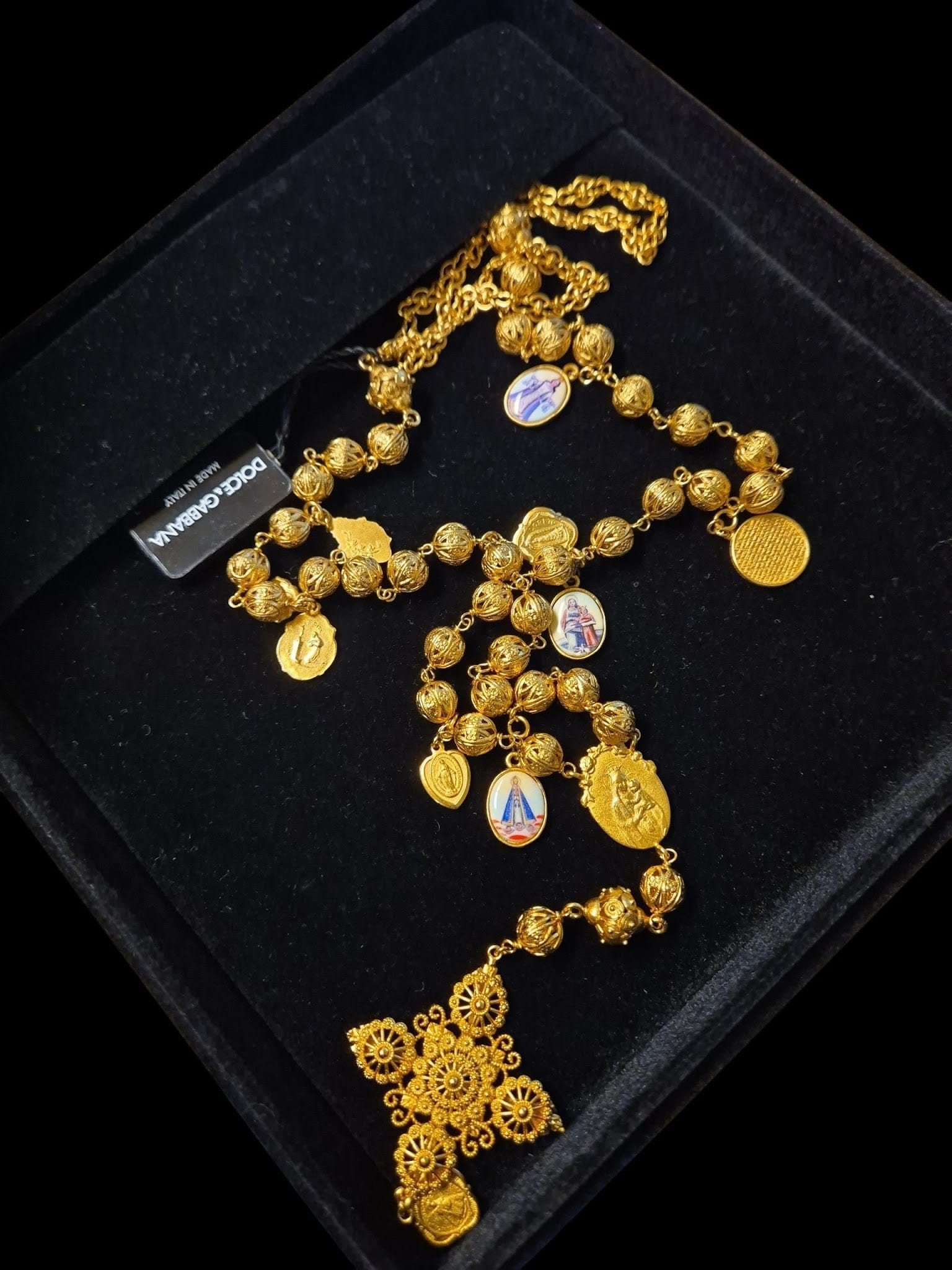 Dolce & Gabbana Necklace Gold With carved And Gold coins DG1712A