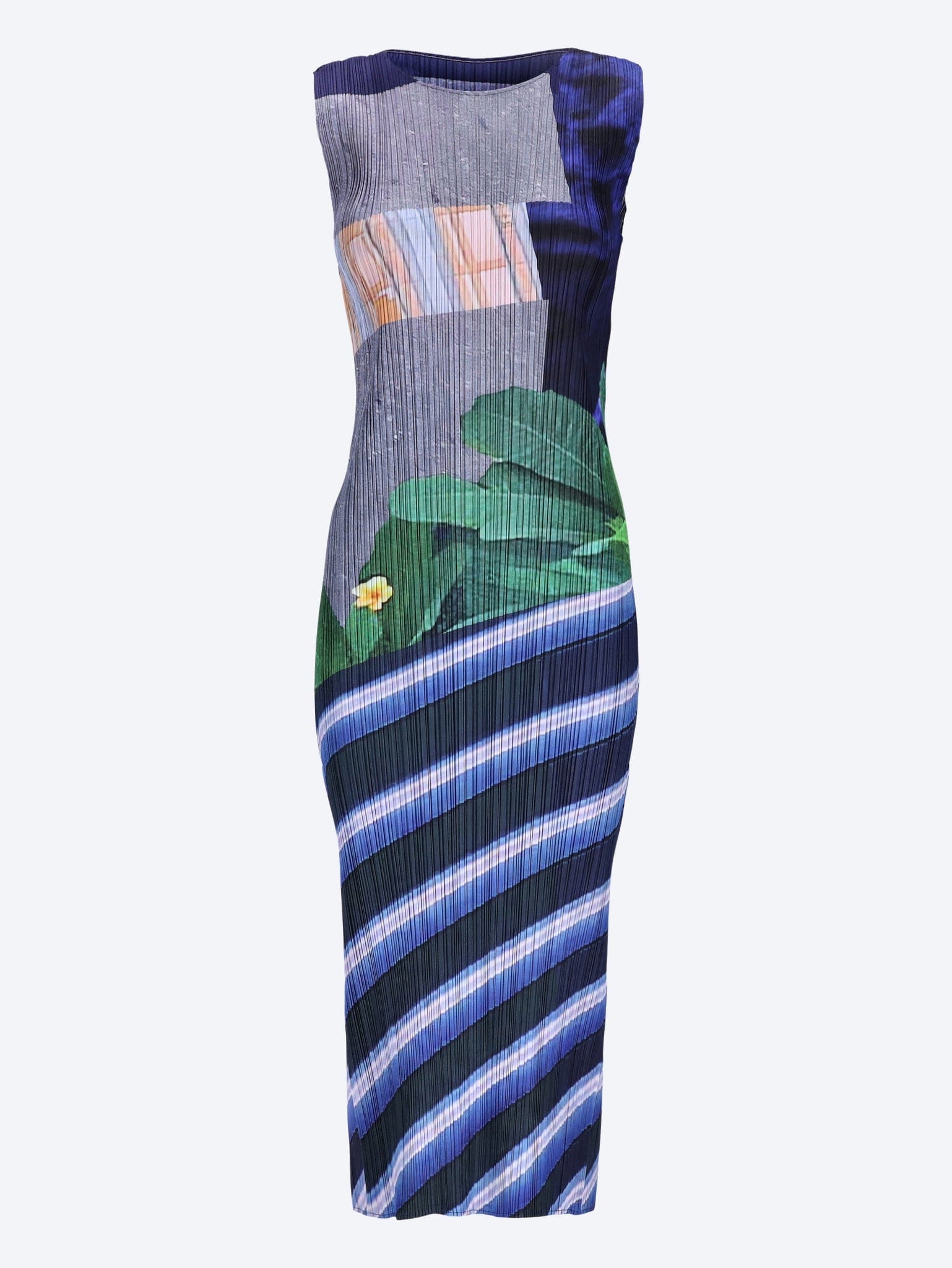 Issey Miyake City collage dress