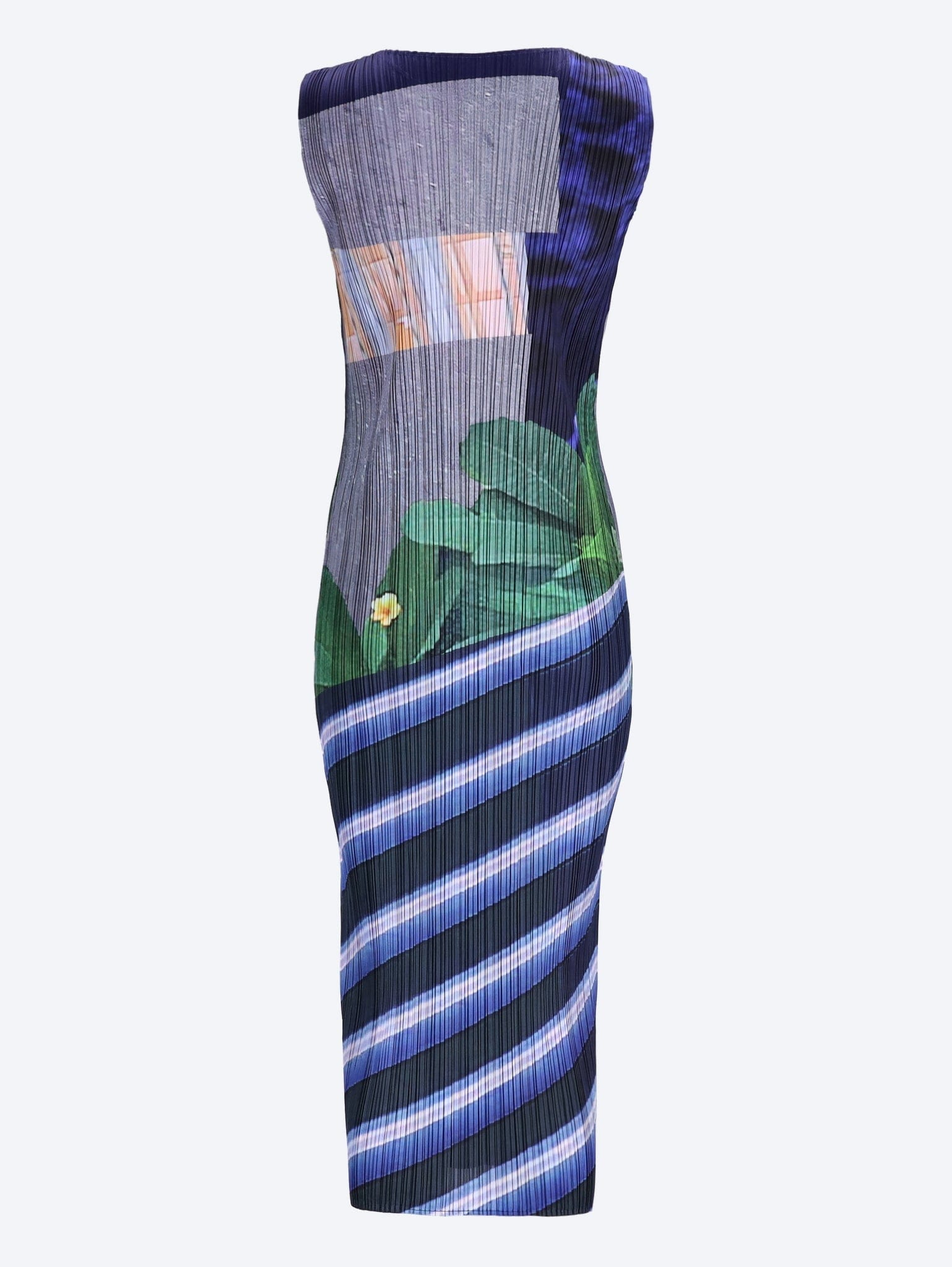 Issey Miyake City collage dress