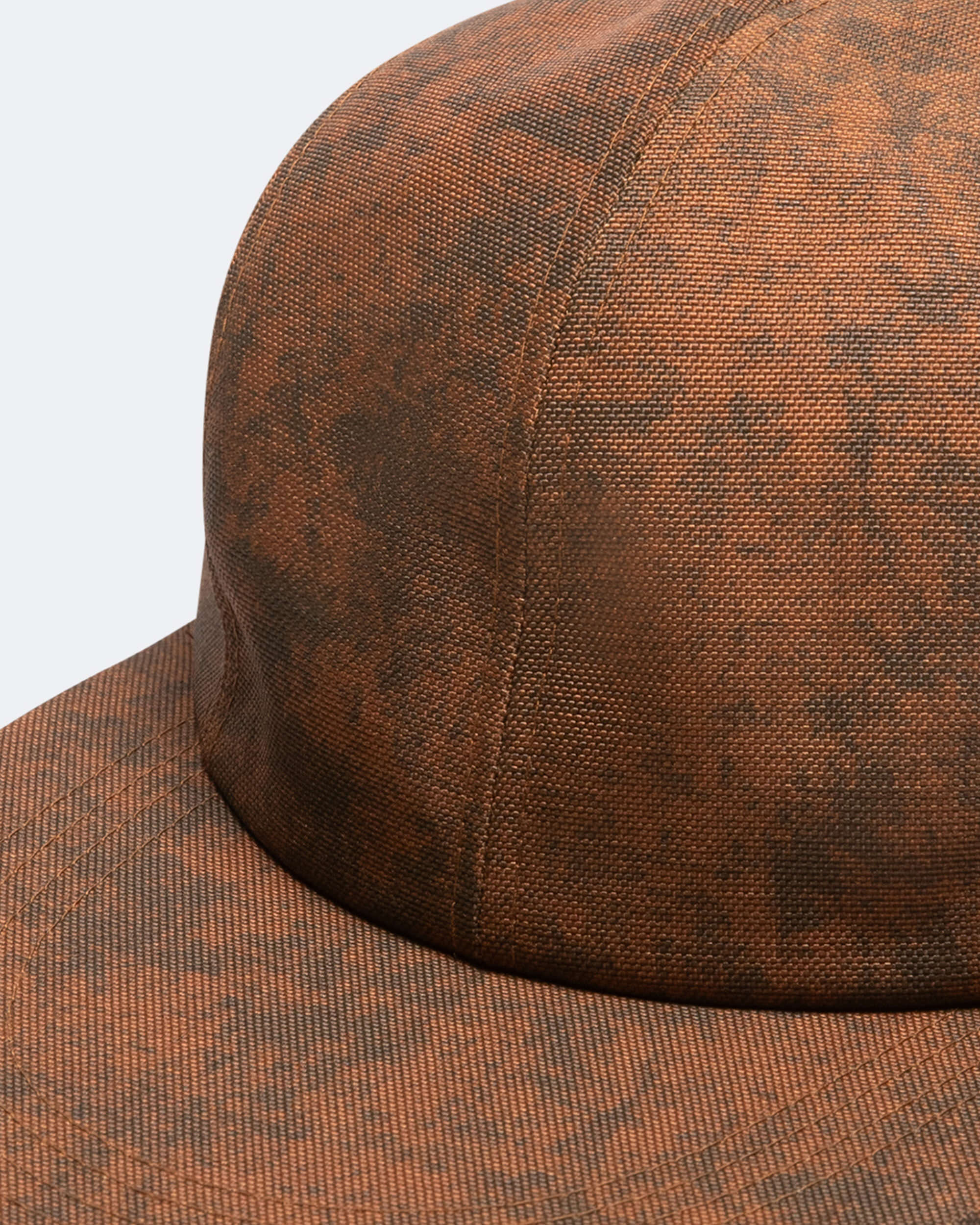 Beams Plus Fishing Cap Nylon Oxford Pigment Print - Brown