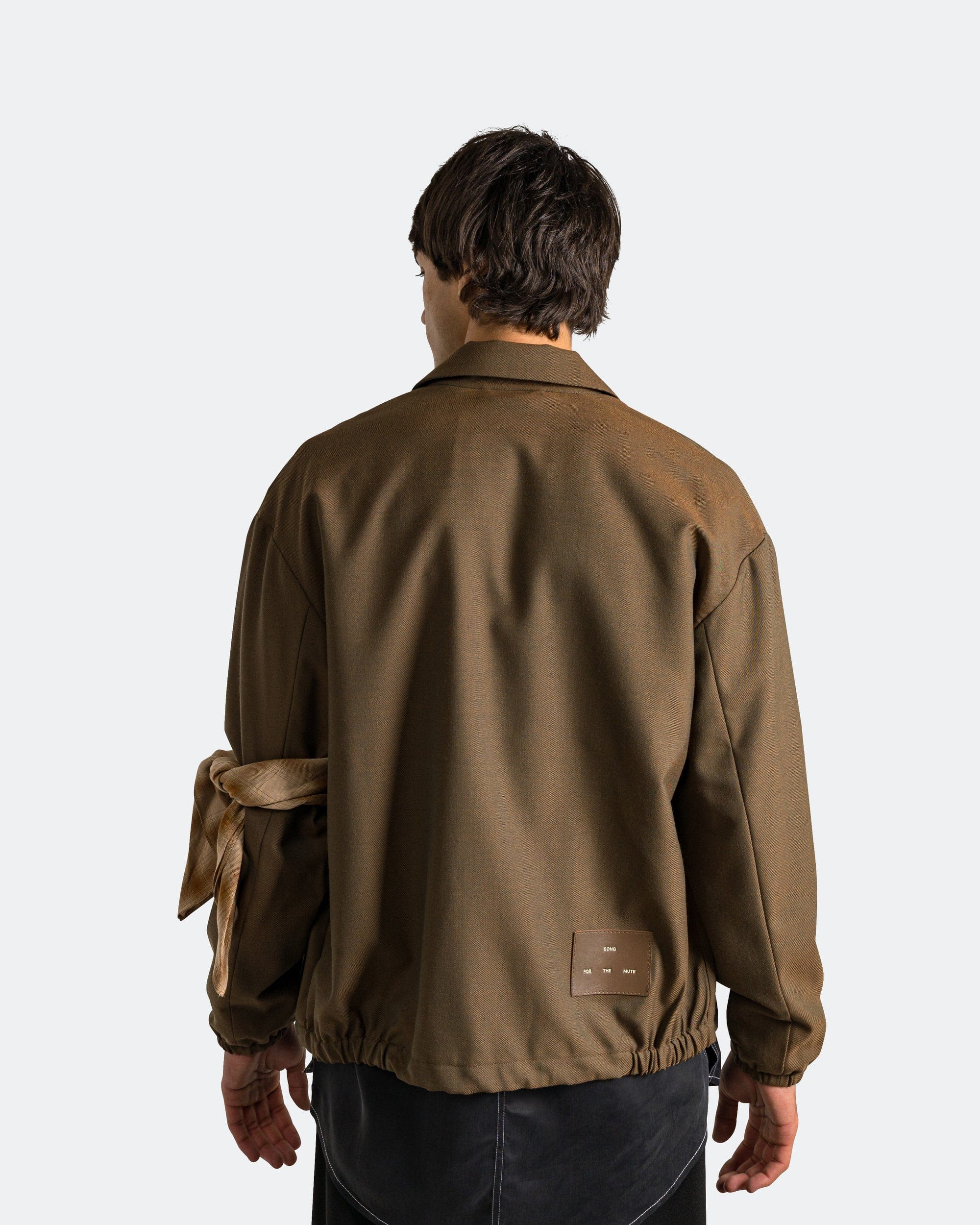 Song For The Mute Slim Coach Jacket - Brown Chambre Gabardine