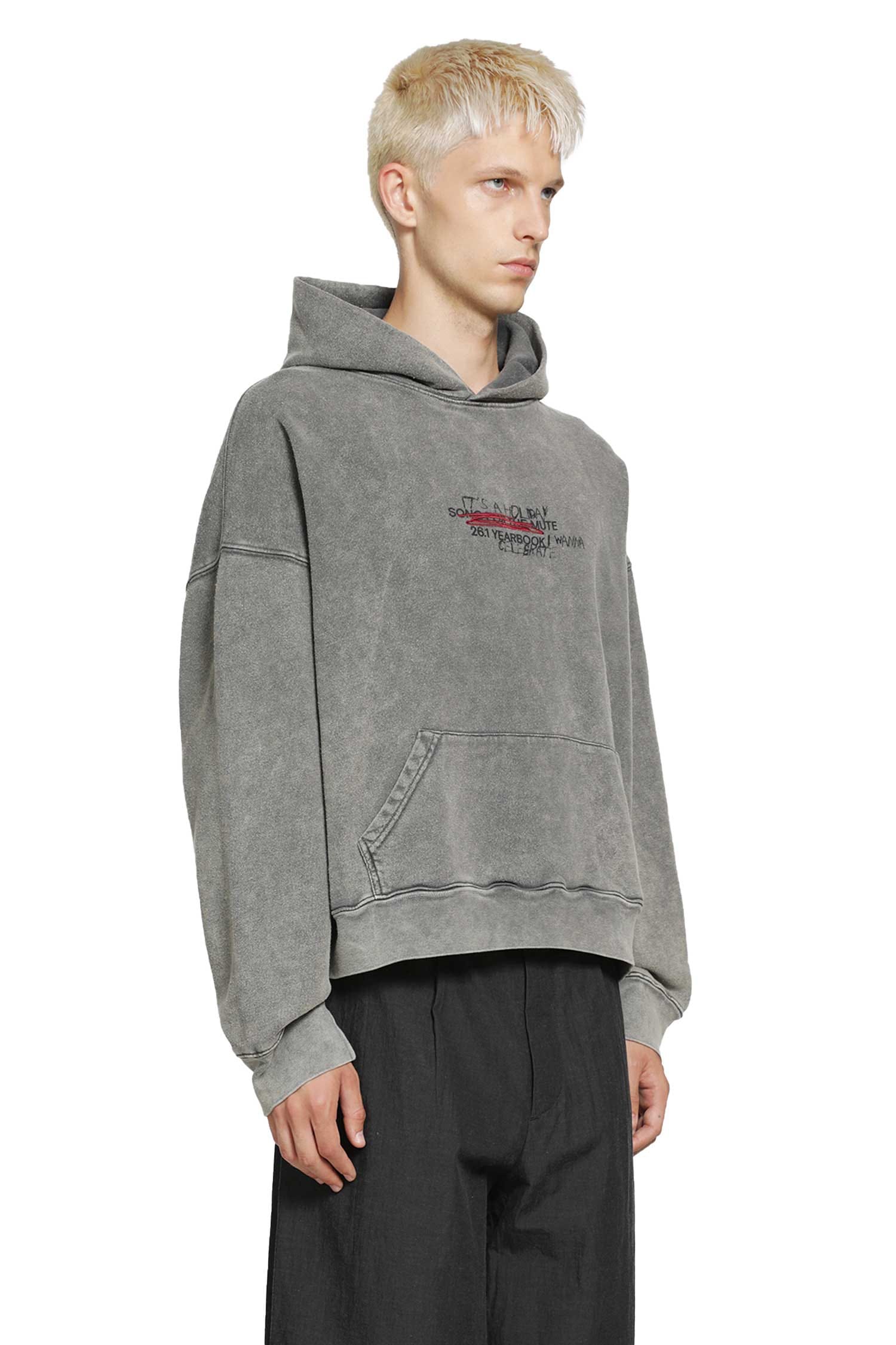 SONG FOR THE MUTE ''It's A Holiday'' Relaxed Hoodie French Terry
