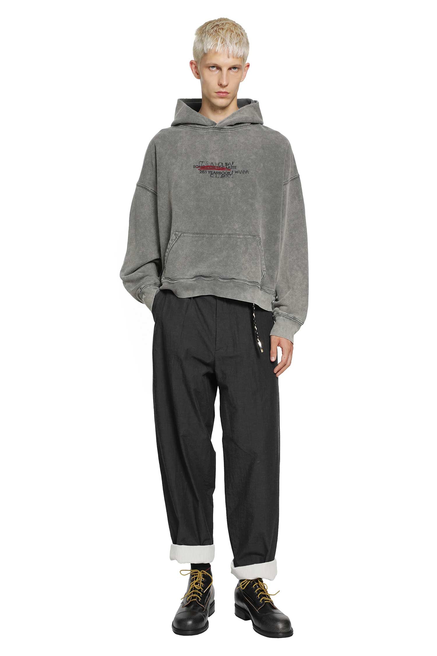 SONG FOR THE MUTE ''It's A Holiday'' Relaxed Hoodie French Terry