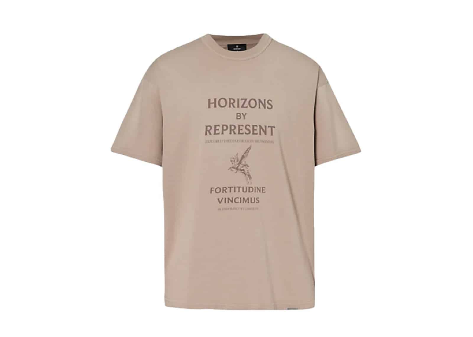 Represent Horizons T-Shirt Washed Taupe
