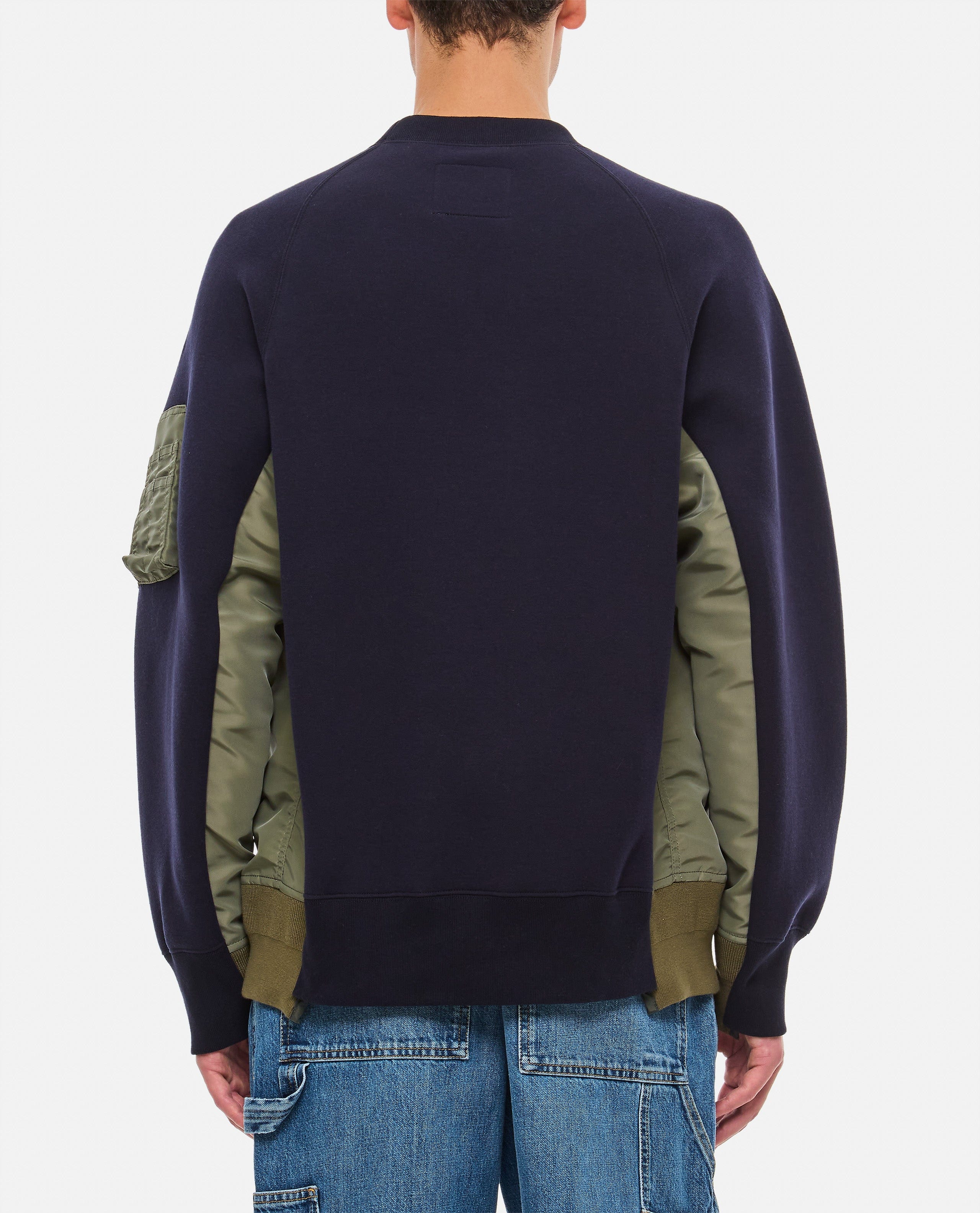Sacai FELPA GIROCOLLO COTONE E NYLON