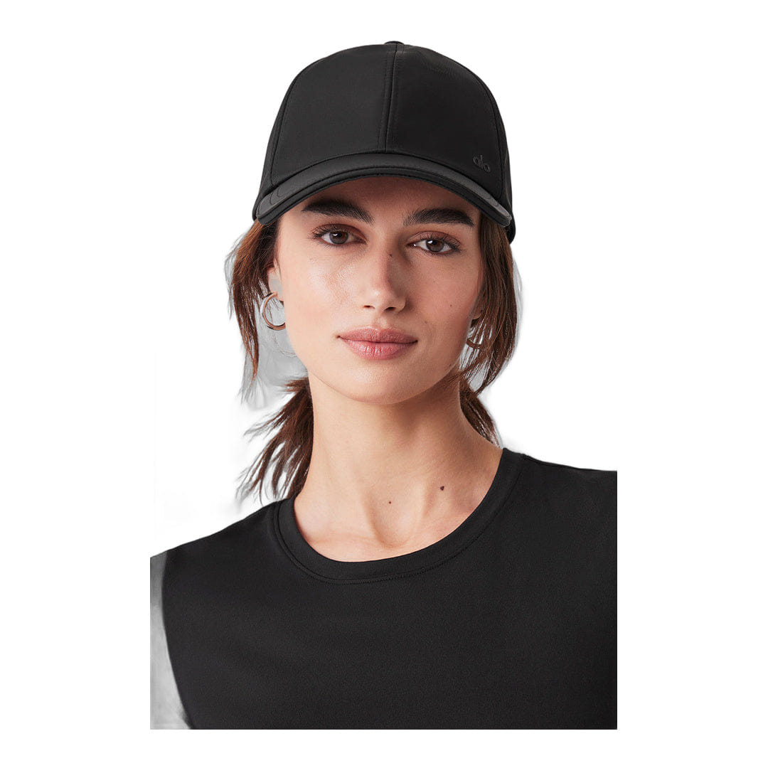 ALO Yoga alo Satin Off - Duty Cap - Black