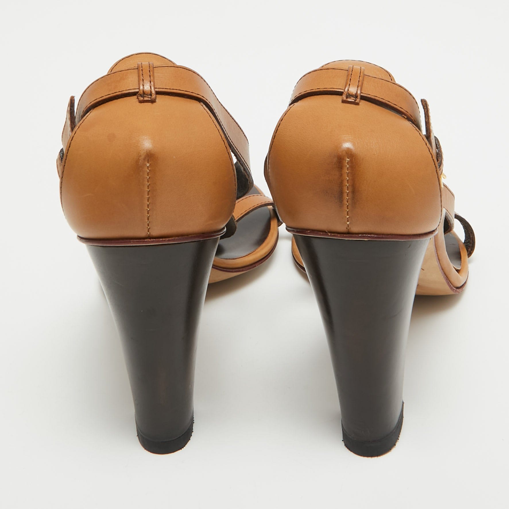 Giuseppe Zanotti Brown Leather Ankle Strap Sandals