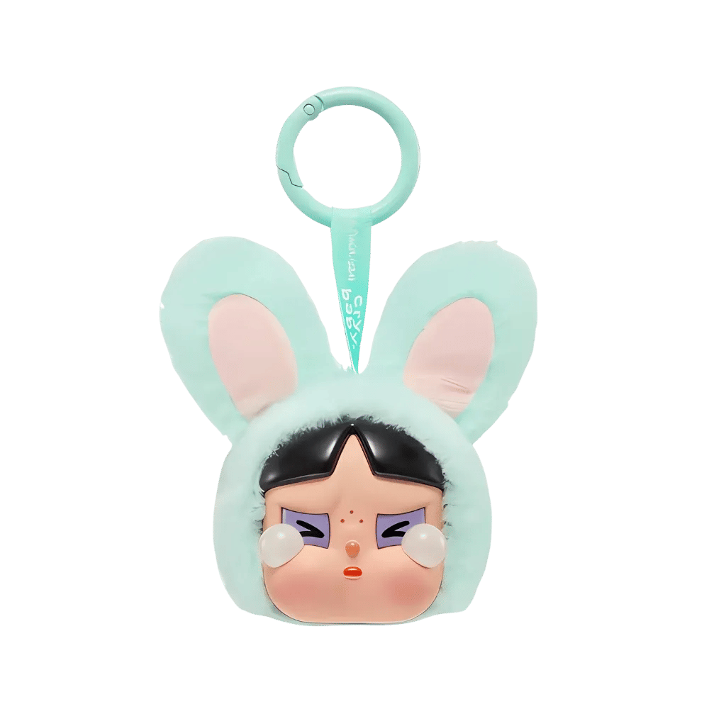 Pop Mart CRYBABY x Powerpuff Girls Series Bunny Buttercup Vinyl Face Plush