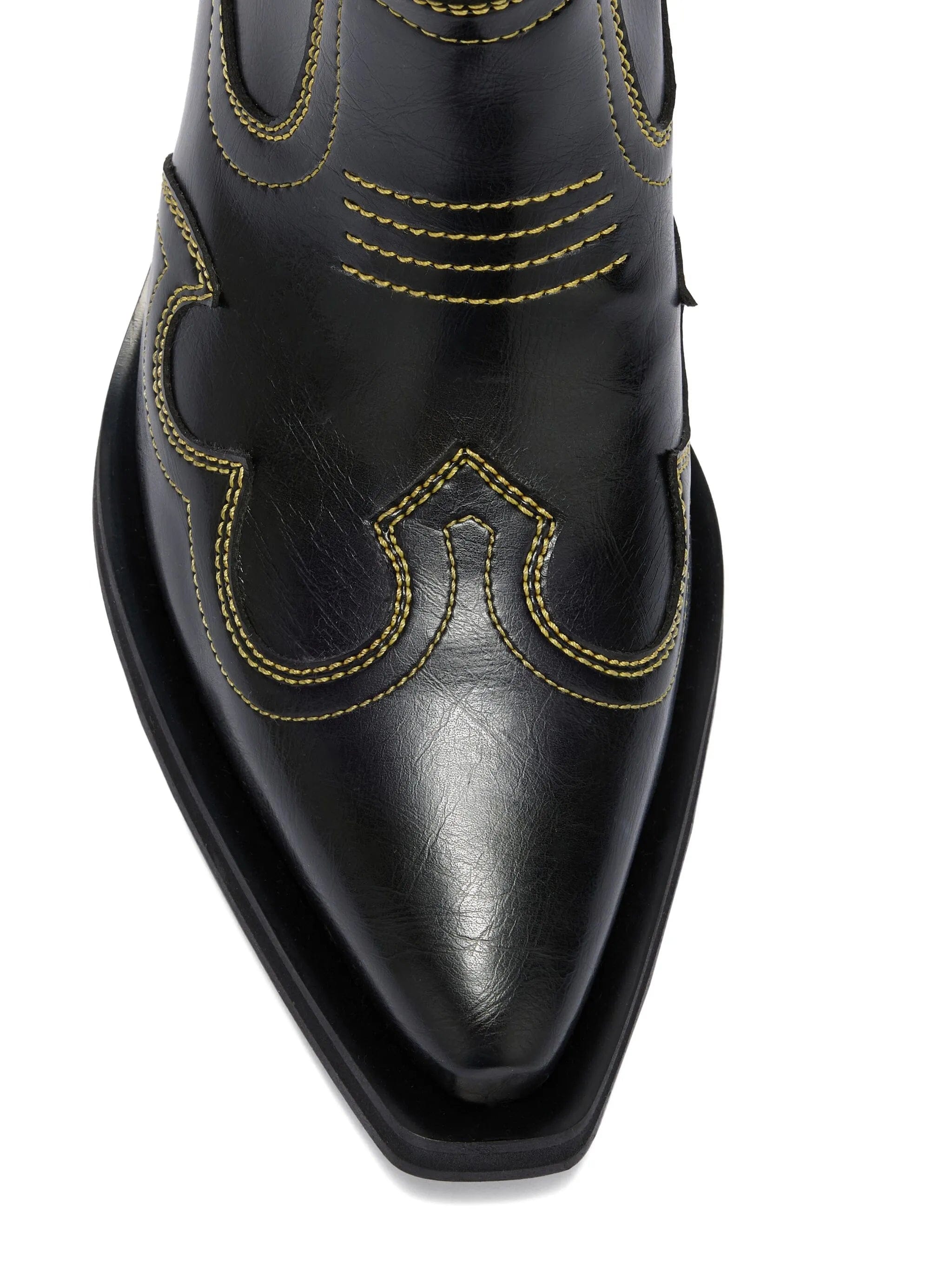 GANNI low shaft embroidered western boots