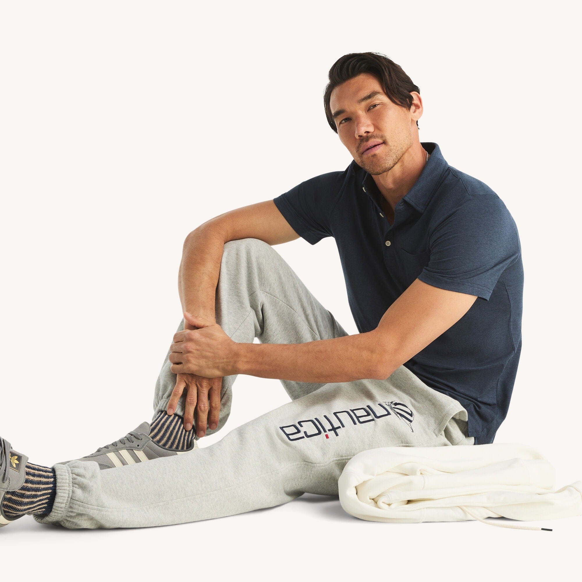 Nautica Mens Golf Fit Jersey Performance Polo