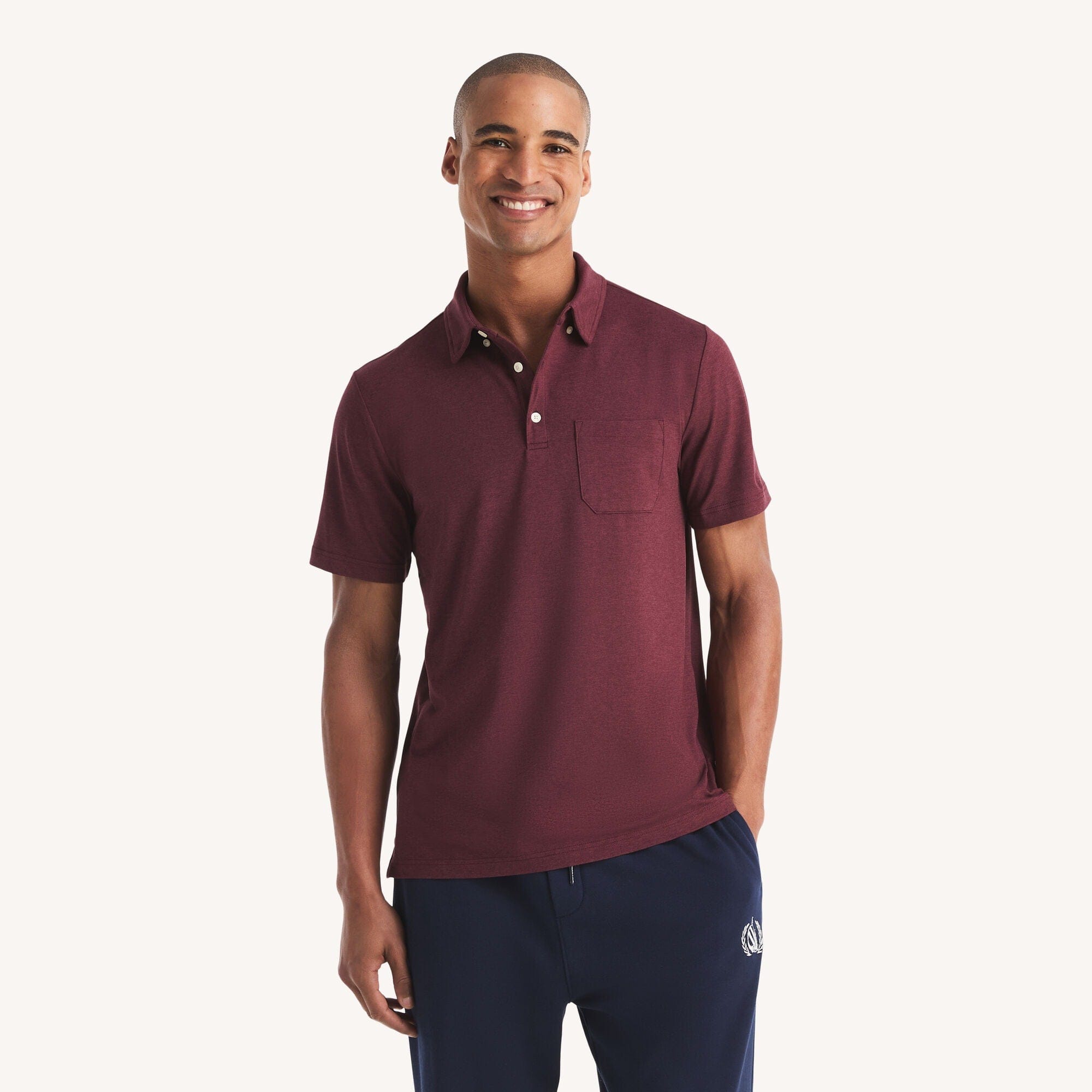 Nautica Mens Golf Fit Jersey Performance Polo