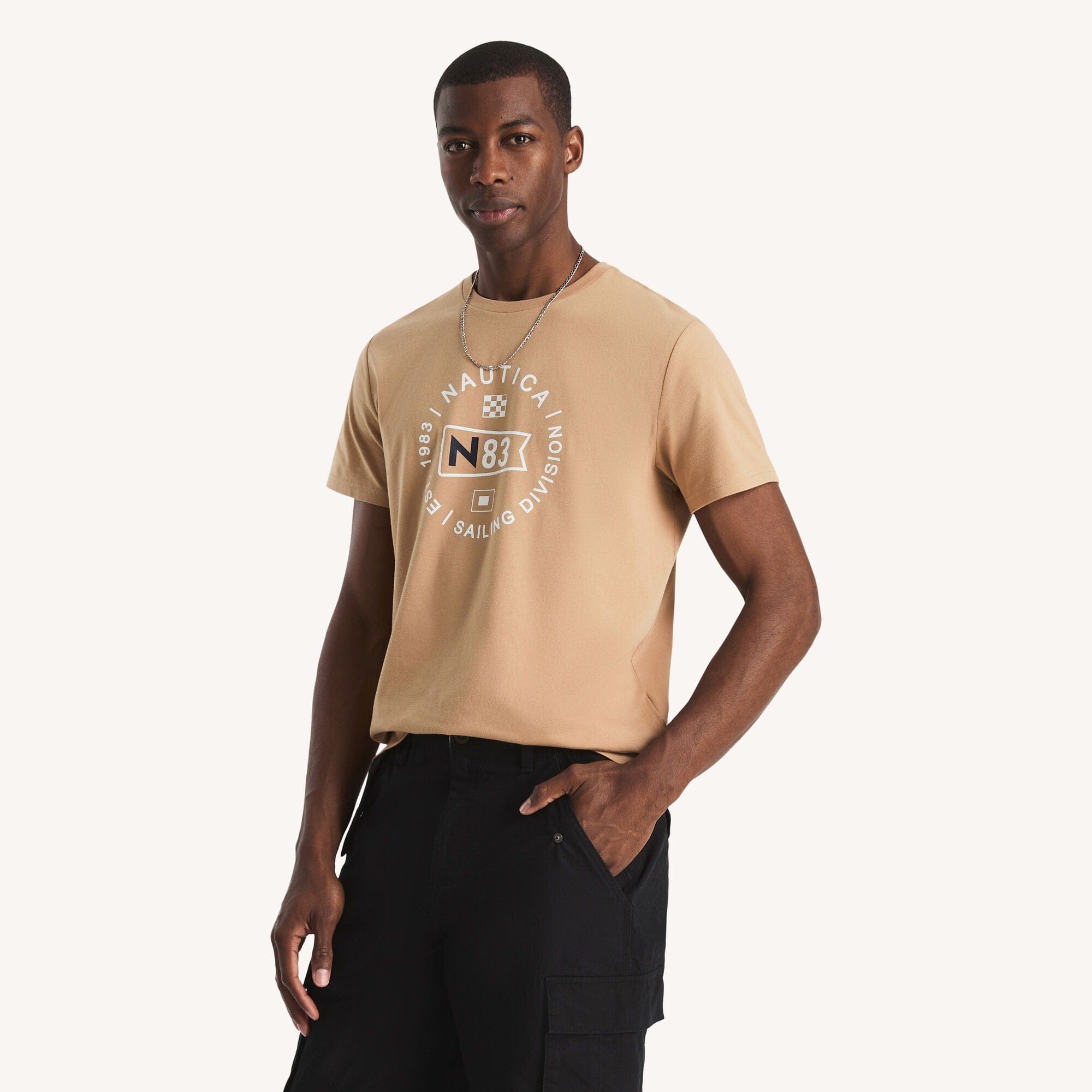 Nautica Mens Sailing Division Graphic T - Shirt
