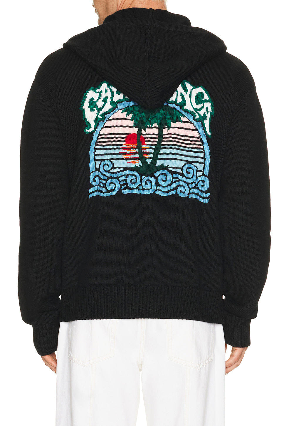 Casablanca Palm Tree Emblem Zip Up Hoodie