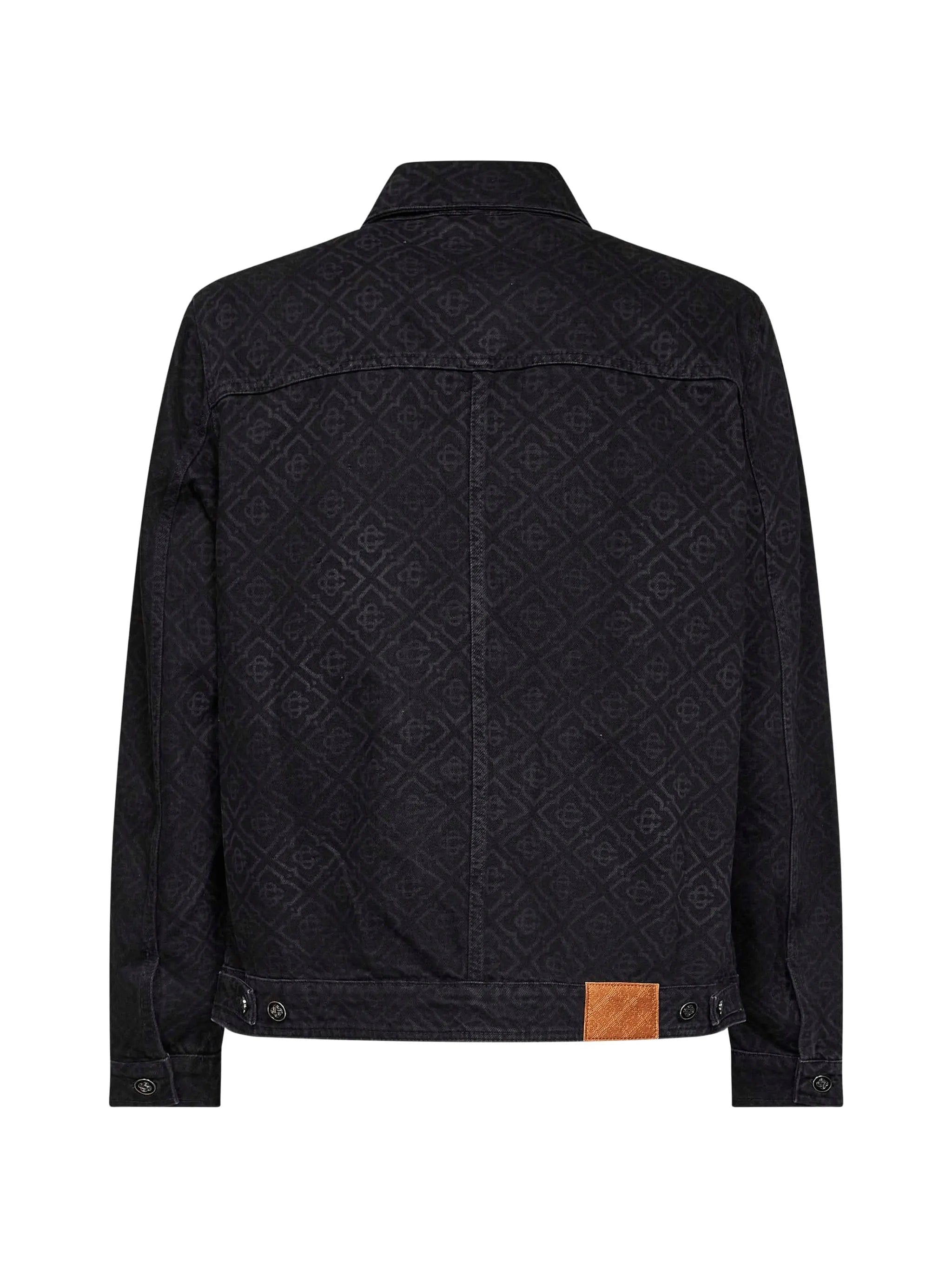 Casablanca monogram - pattern denim jacket