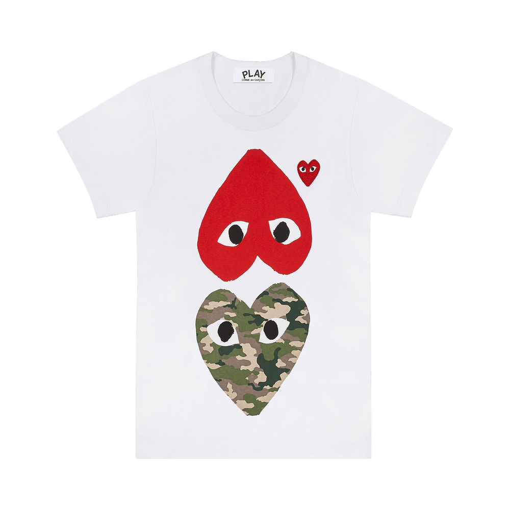 Comme des Garçons PLAY Upside Down Camo T-Shirt White
