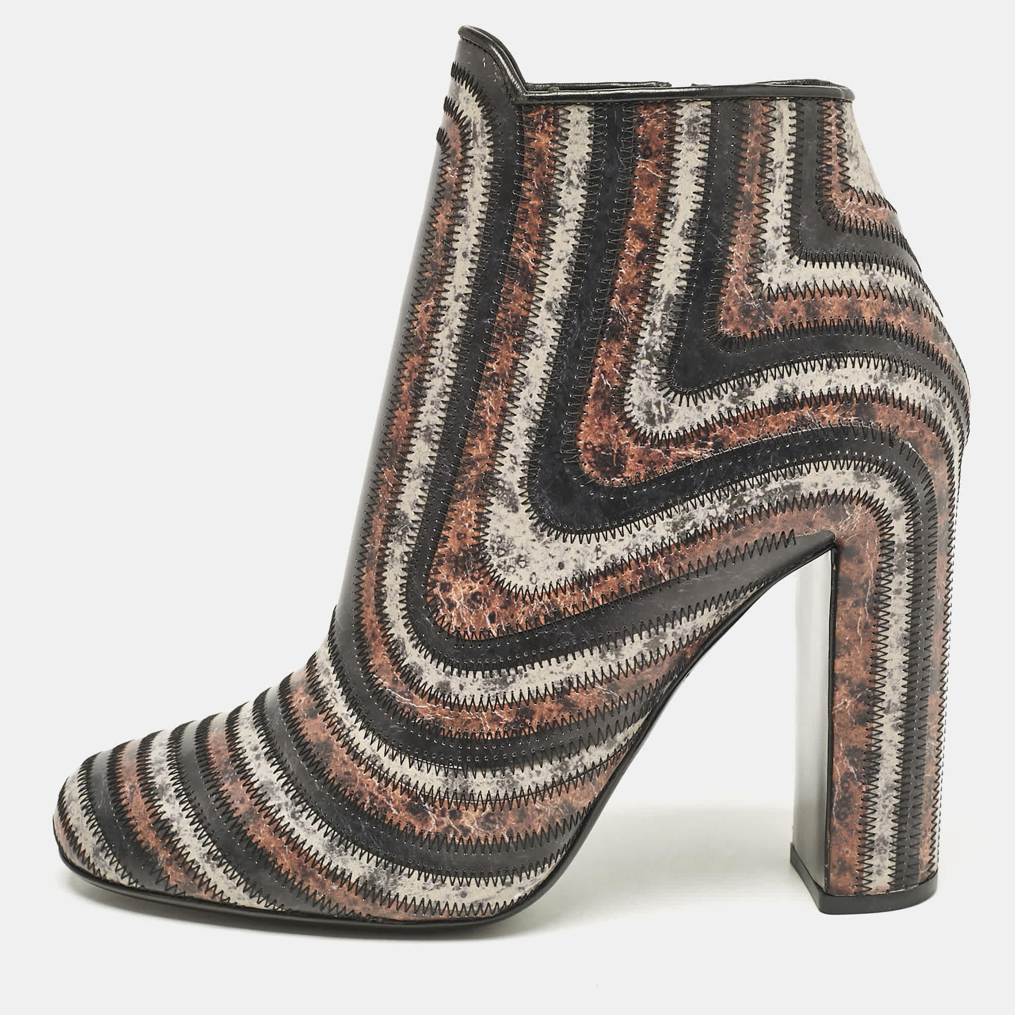 Salvatore Ferragamo Multicolor Leather Ankle Length Boots