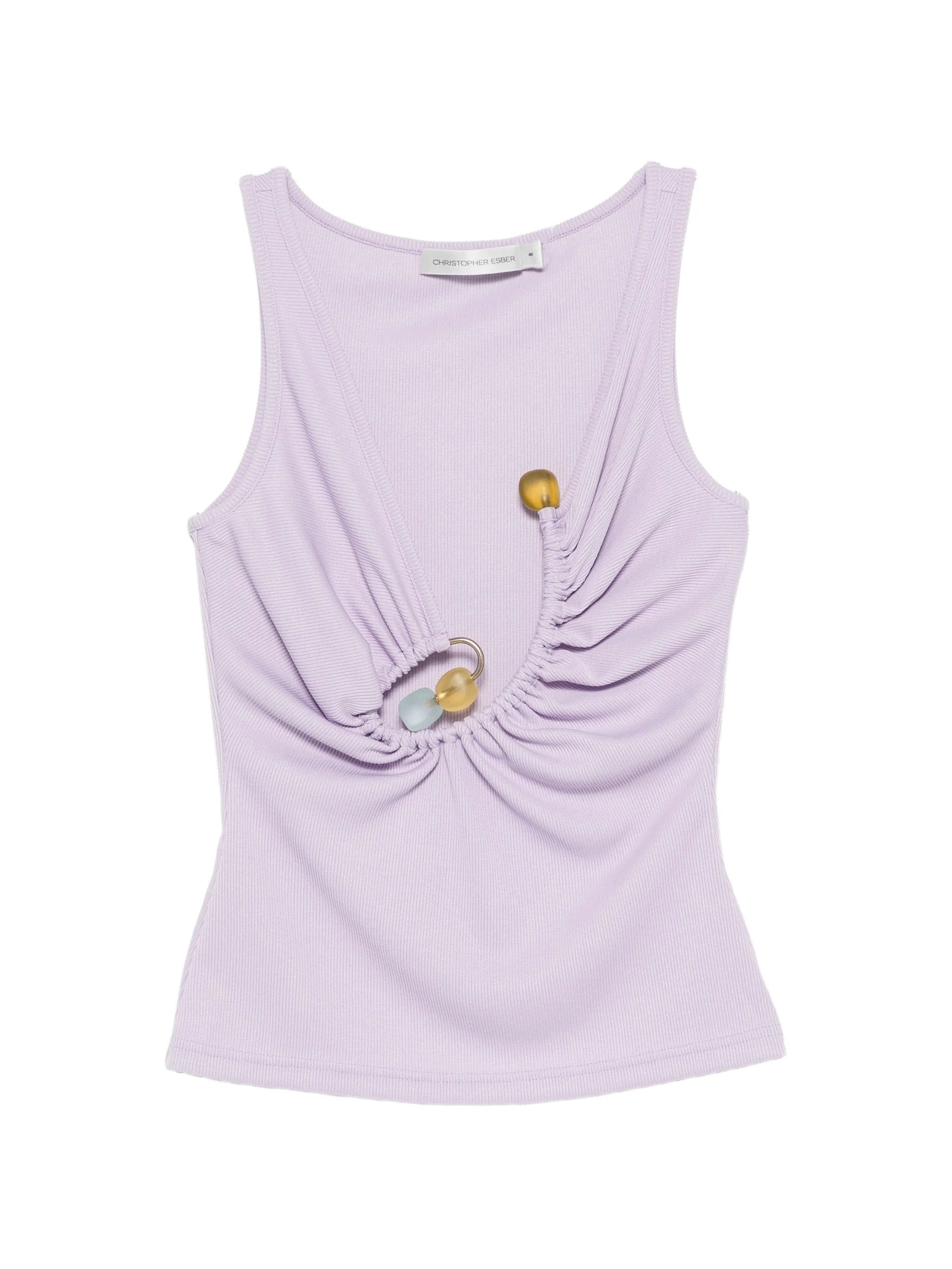 Christopher Esber Spiral beach glass tank top