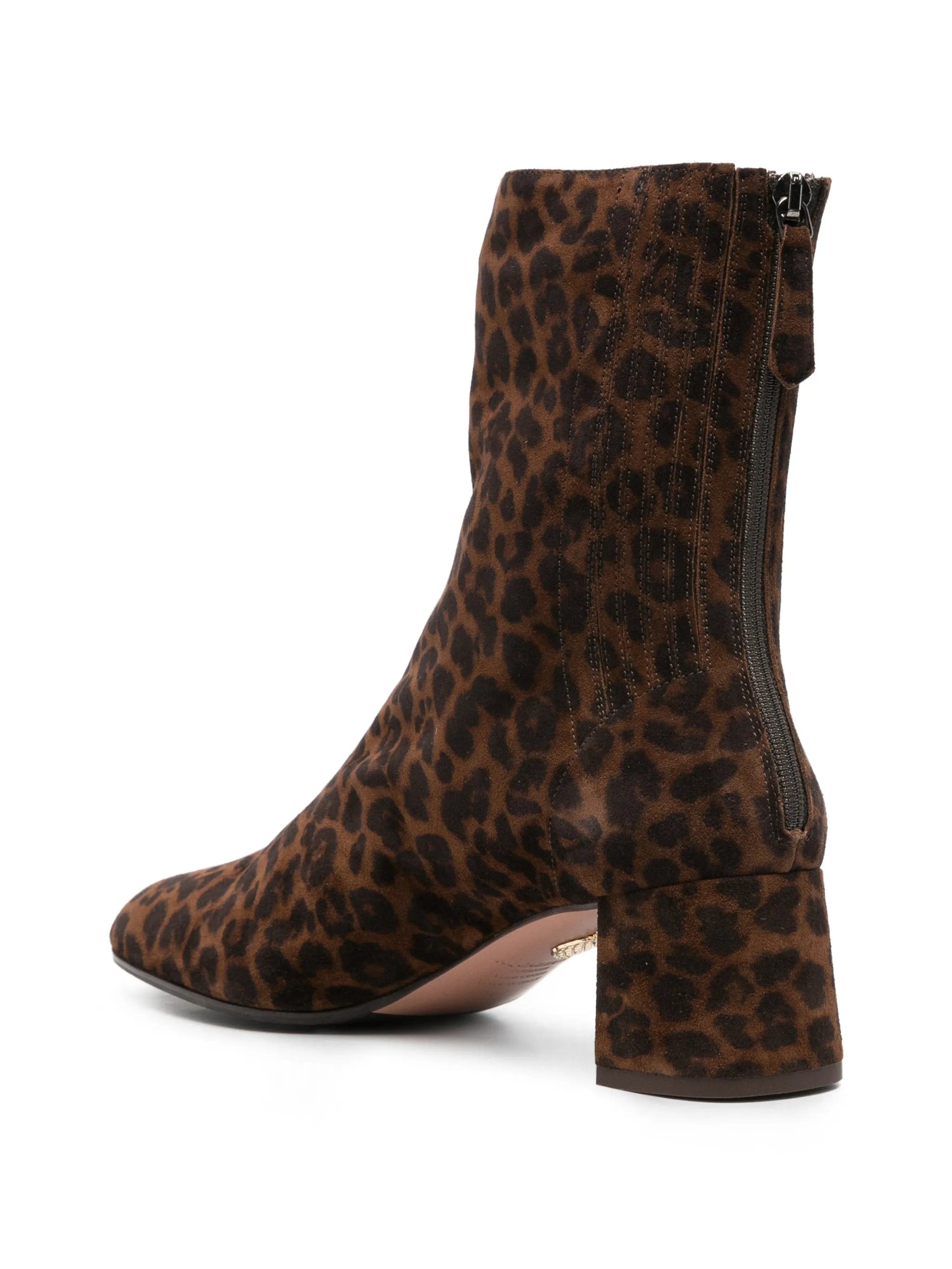 Aquazzura Saint Honore leopard - print ankle boots