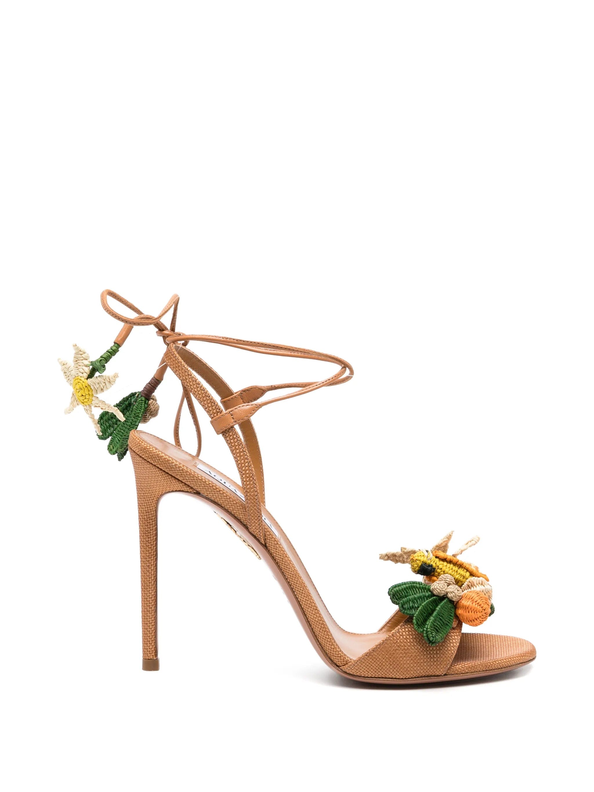 Aquazzura Birdsong floral - embellished sandals