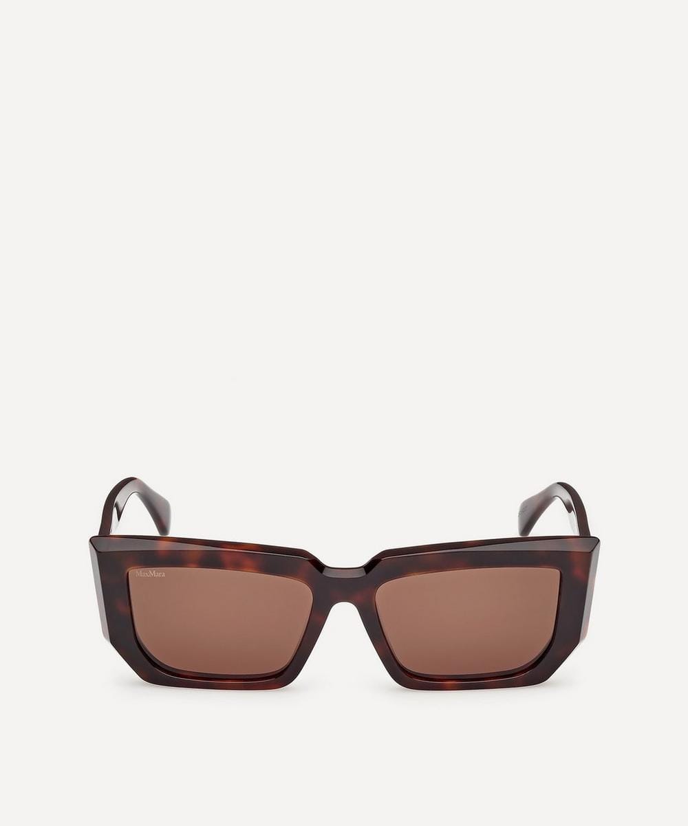 Max Mara Glimpse Havana Rectangle Sunglasses