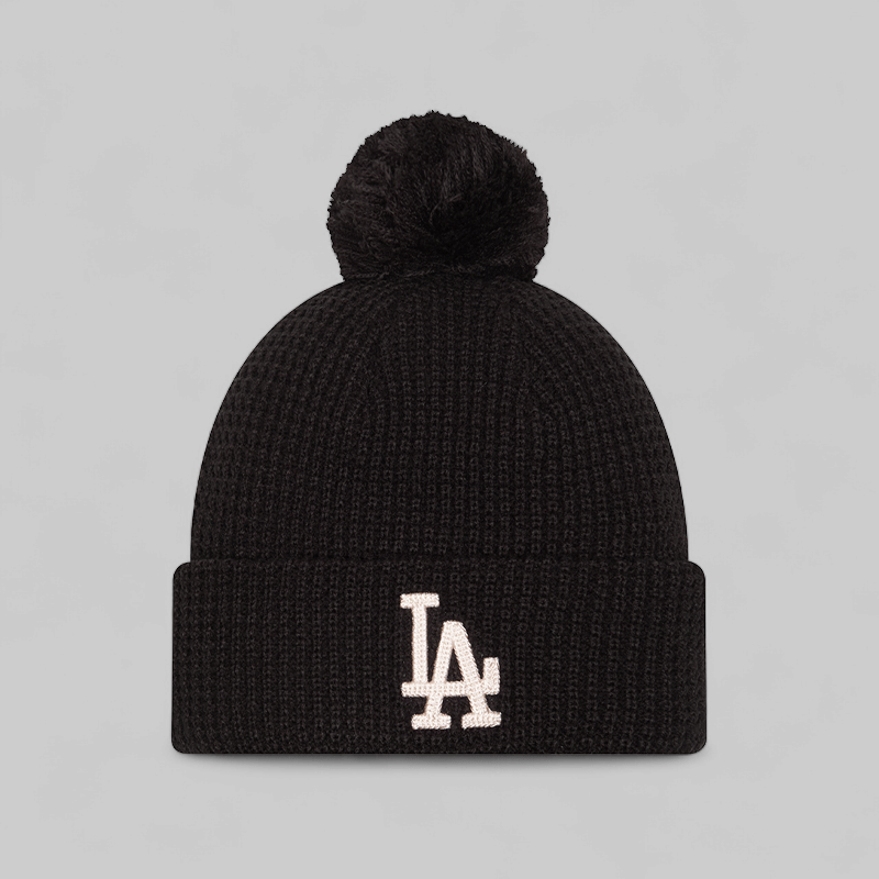 New Era Los Angeles Dodgers Waffle Beanie - Black