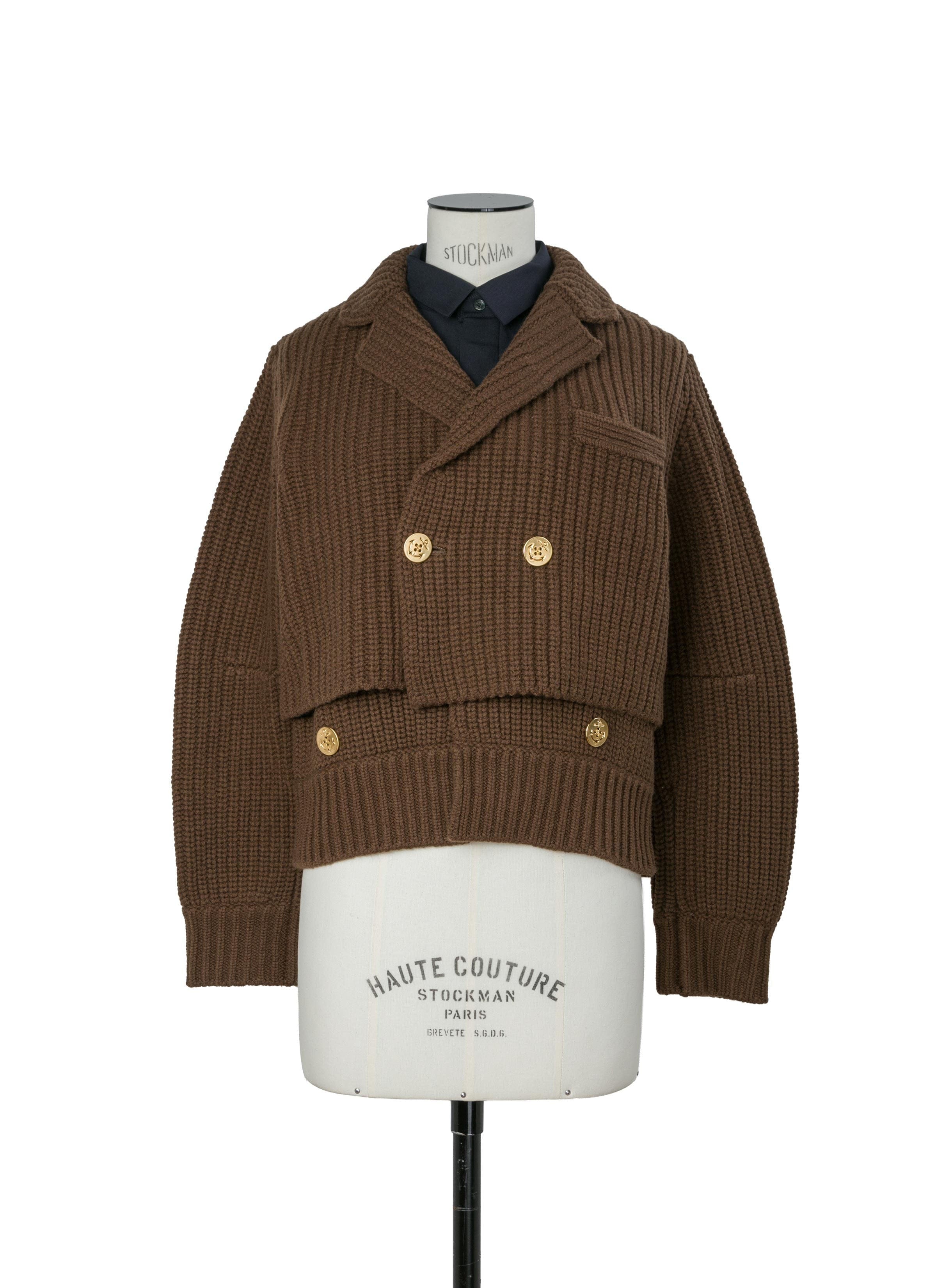 Knit Wool Knit x Suiting Jacket