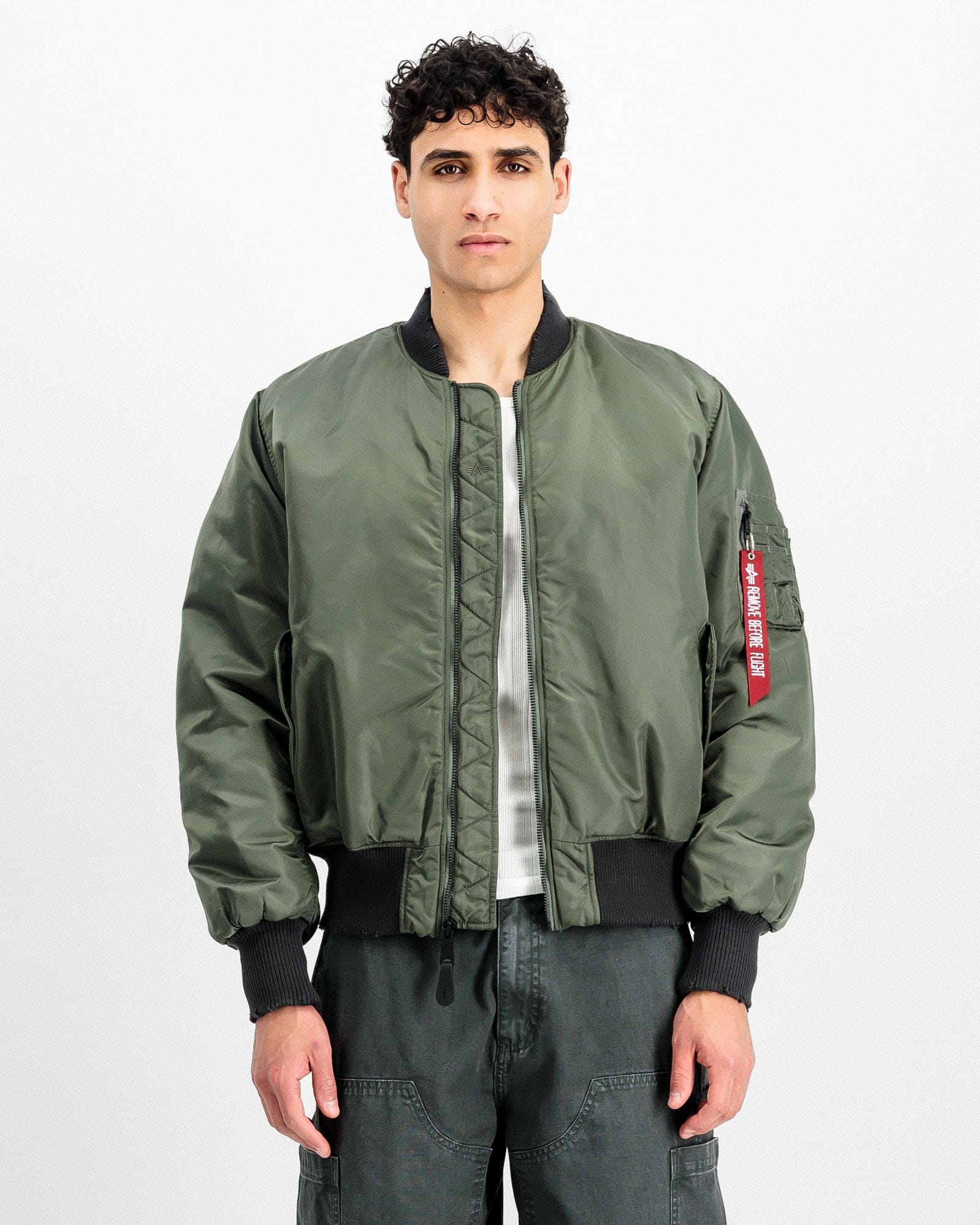Alpha Industries MA - 1 Distressed Bomber Jacket