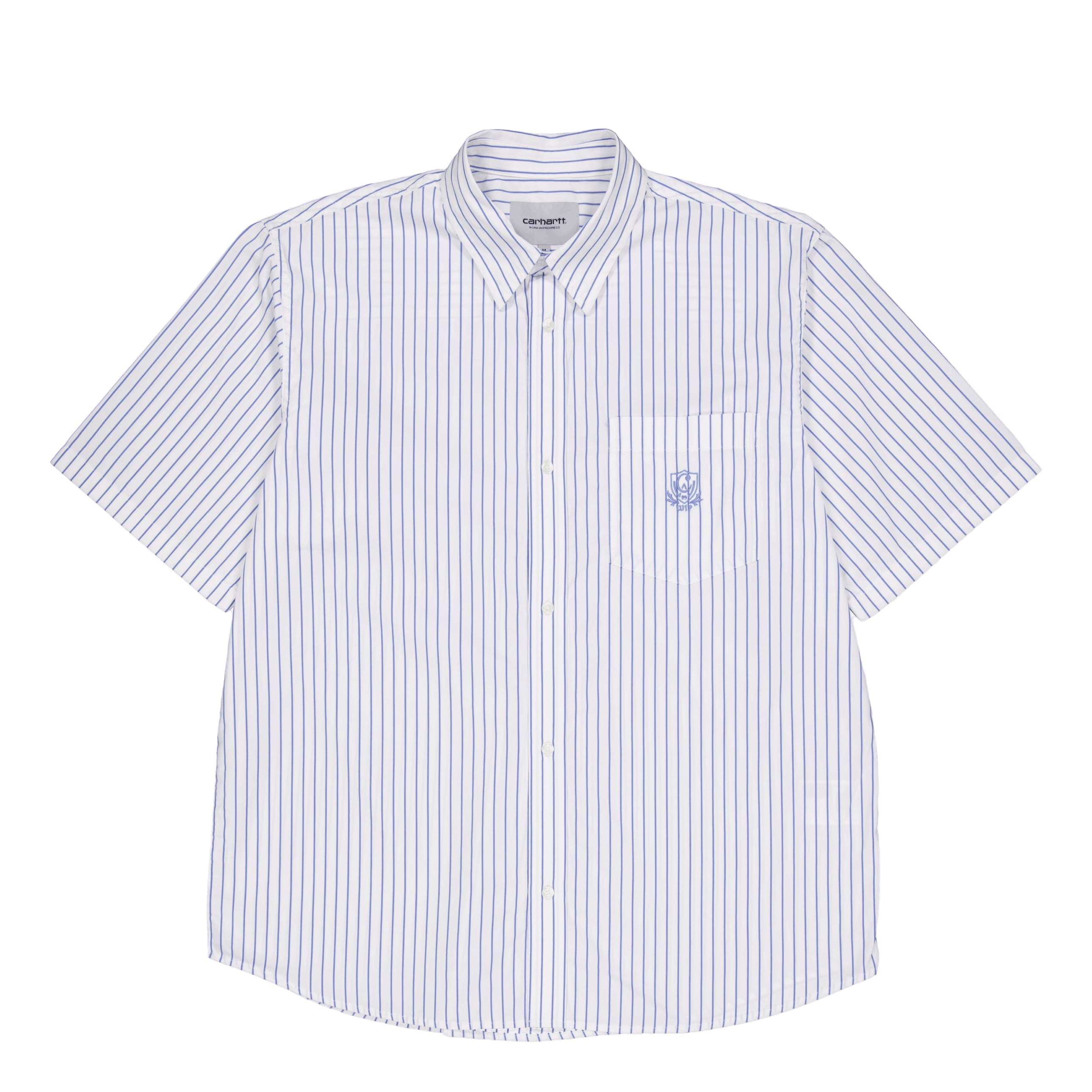 Carhartt WIP S/s Linus Shirt Linus Stripe, Bleach / White