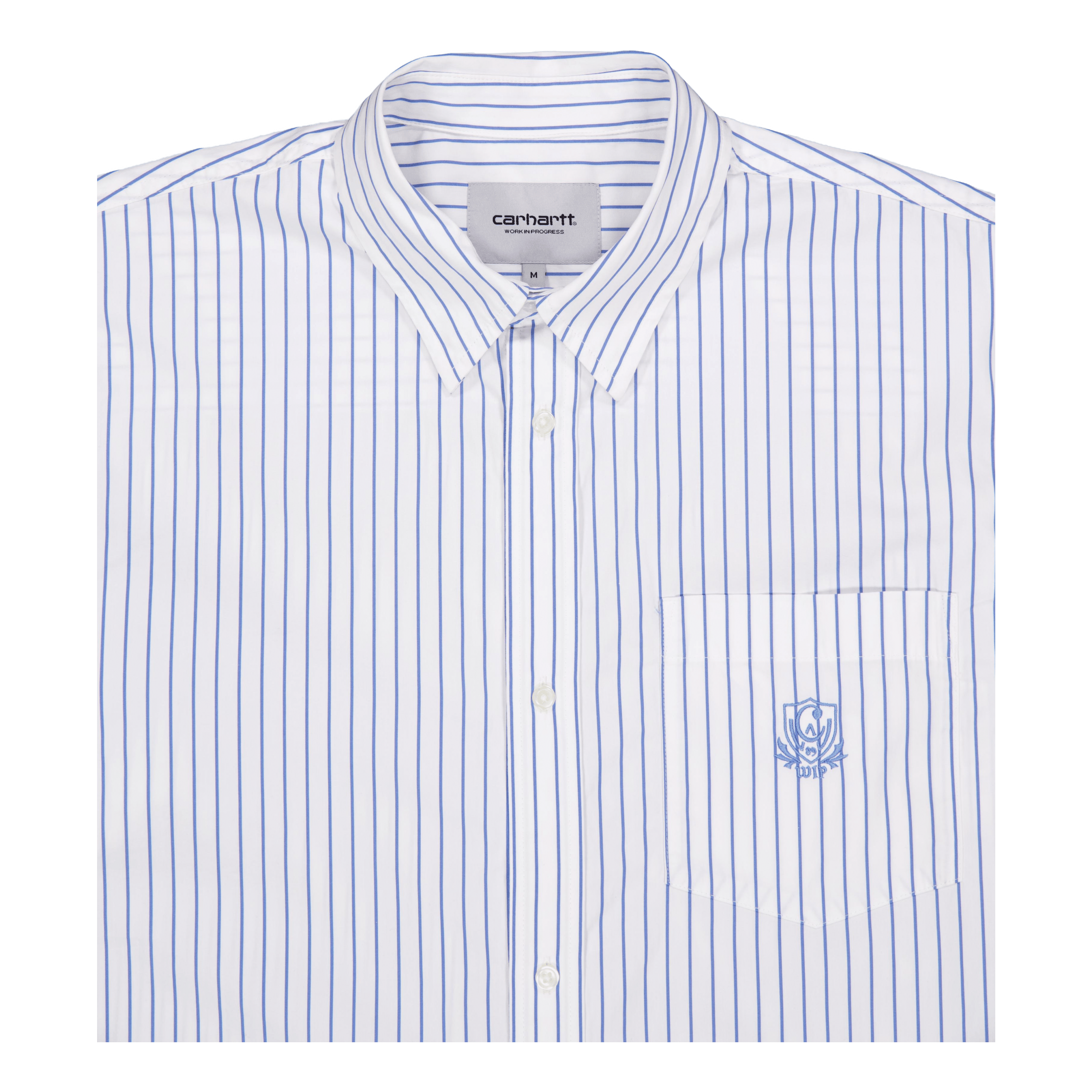 Carhartt WIP S/s Linus Shirt Linus Stripe, Bleach / White