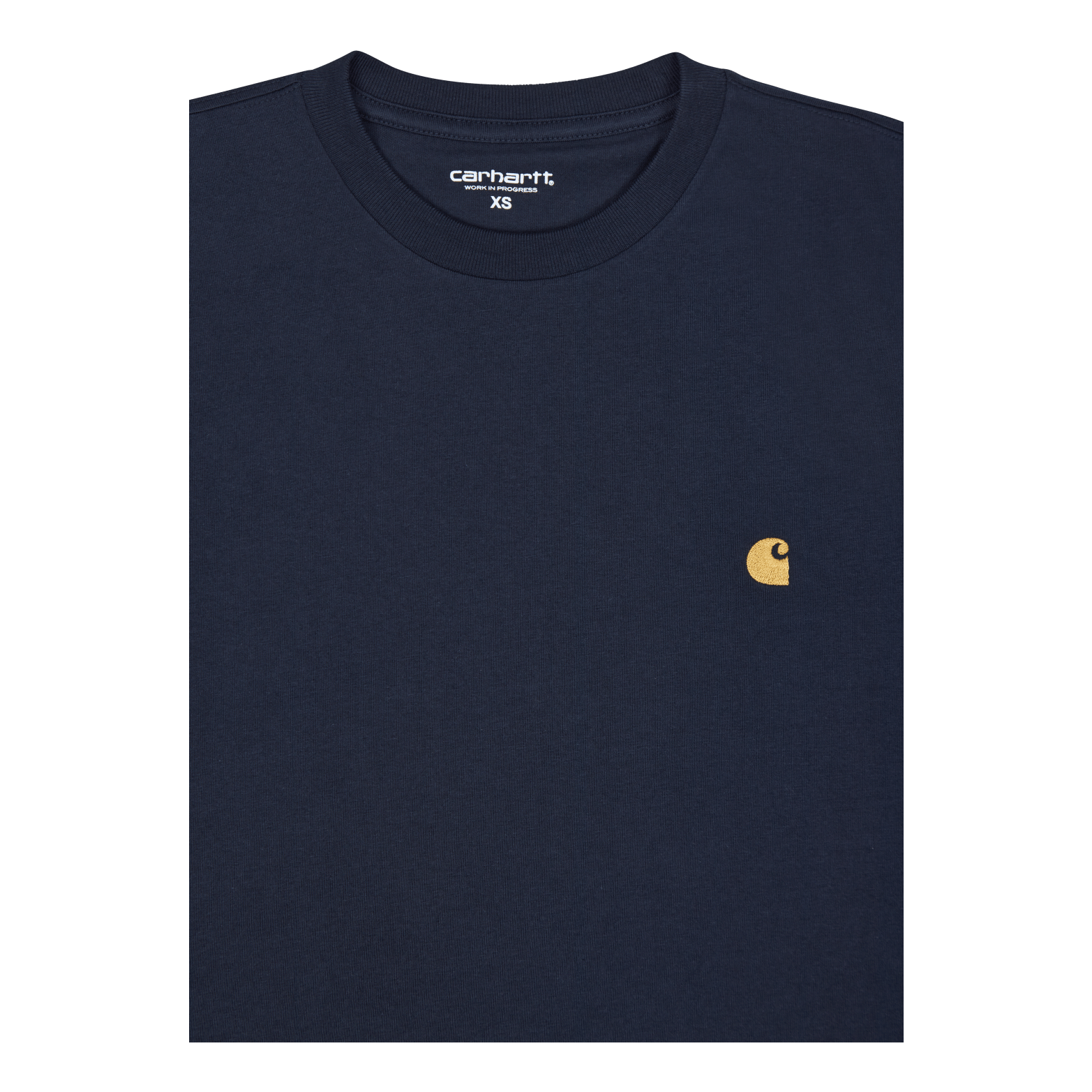 Carhartt WIP S/s Chase T - shirt 100% Cotton Dark Navy / Gold