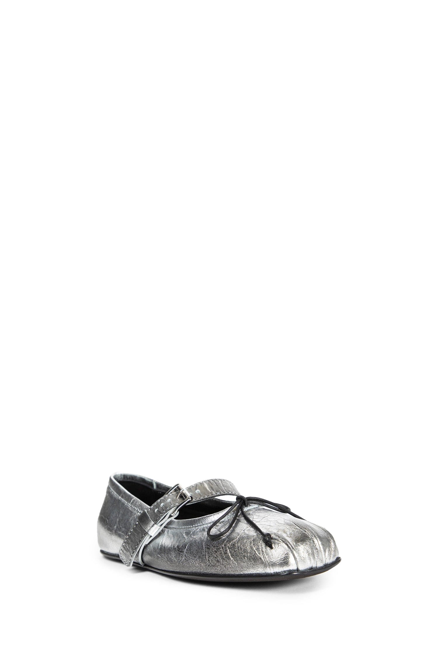 ANN Demeulemeester Zoey Ballerinas in Dusty Laminated Leather