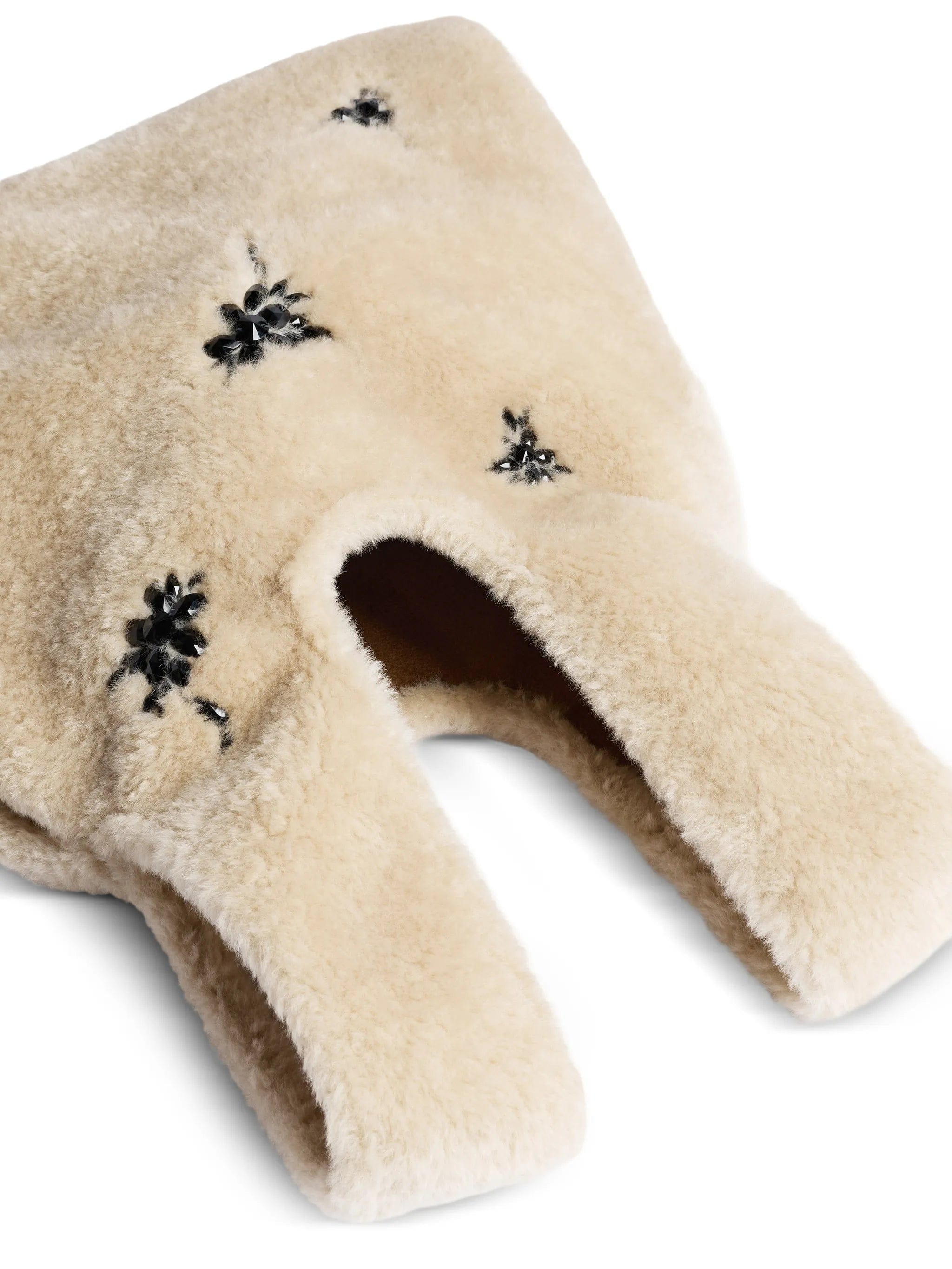 Simone Rocha embellished faux - fur shopper bag