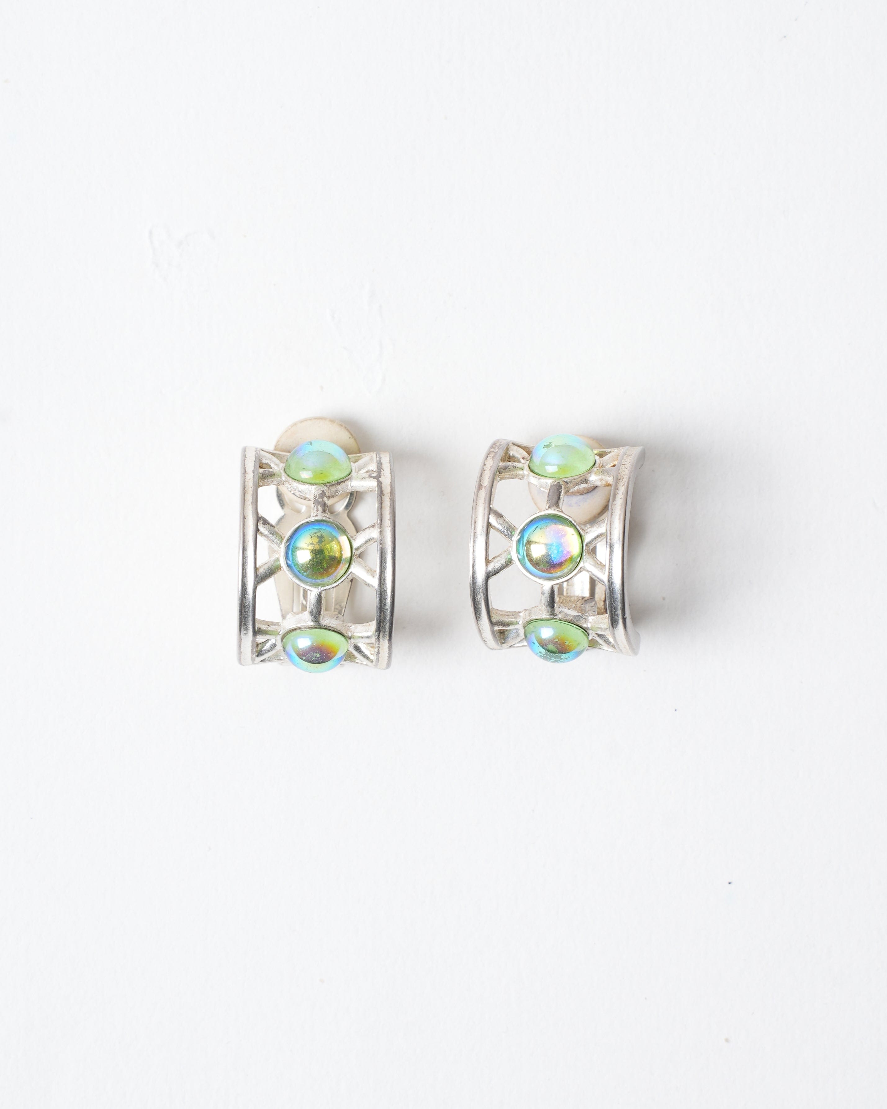 Givenchy Vintage Givenchy Silver Plated With Stones Earrings
