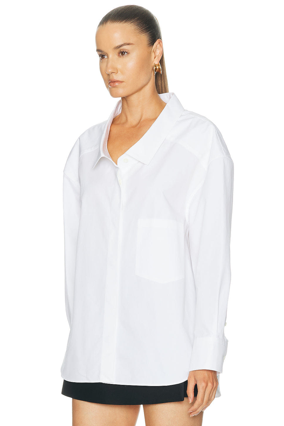 Givenchy Wide Collar Long Sleeve Shirt