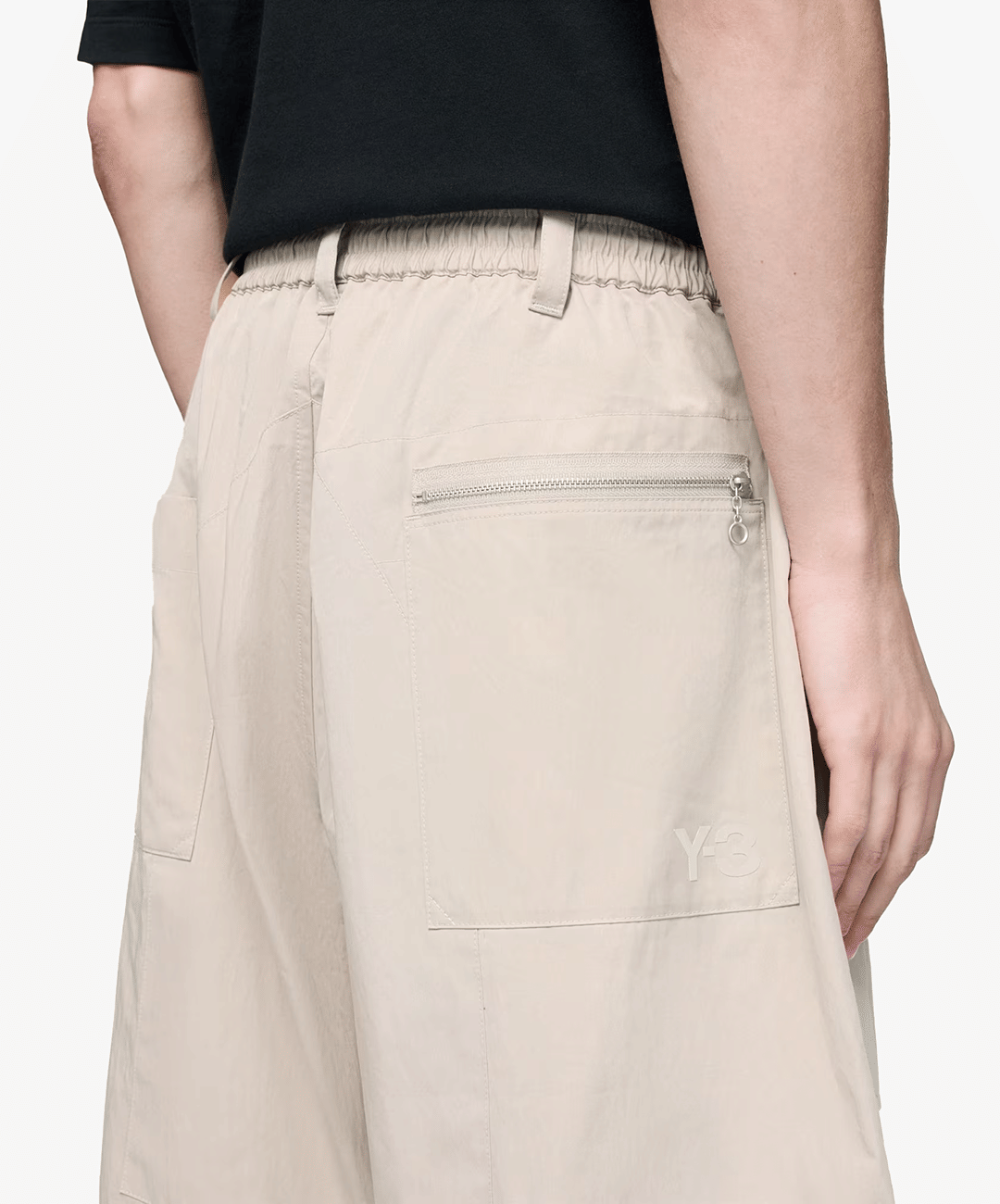 Y - 3 | Y - 3 WIDE LEG SHORTS { LIGHT BROWN