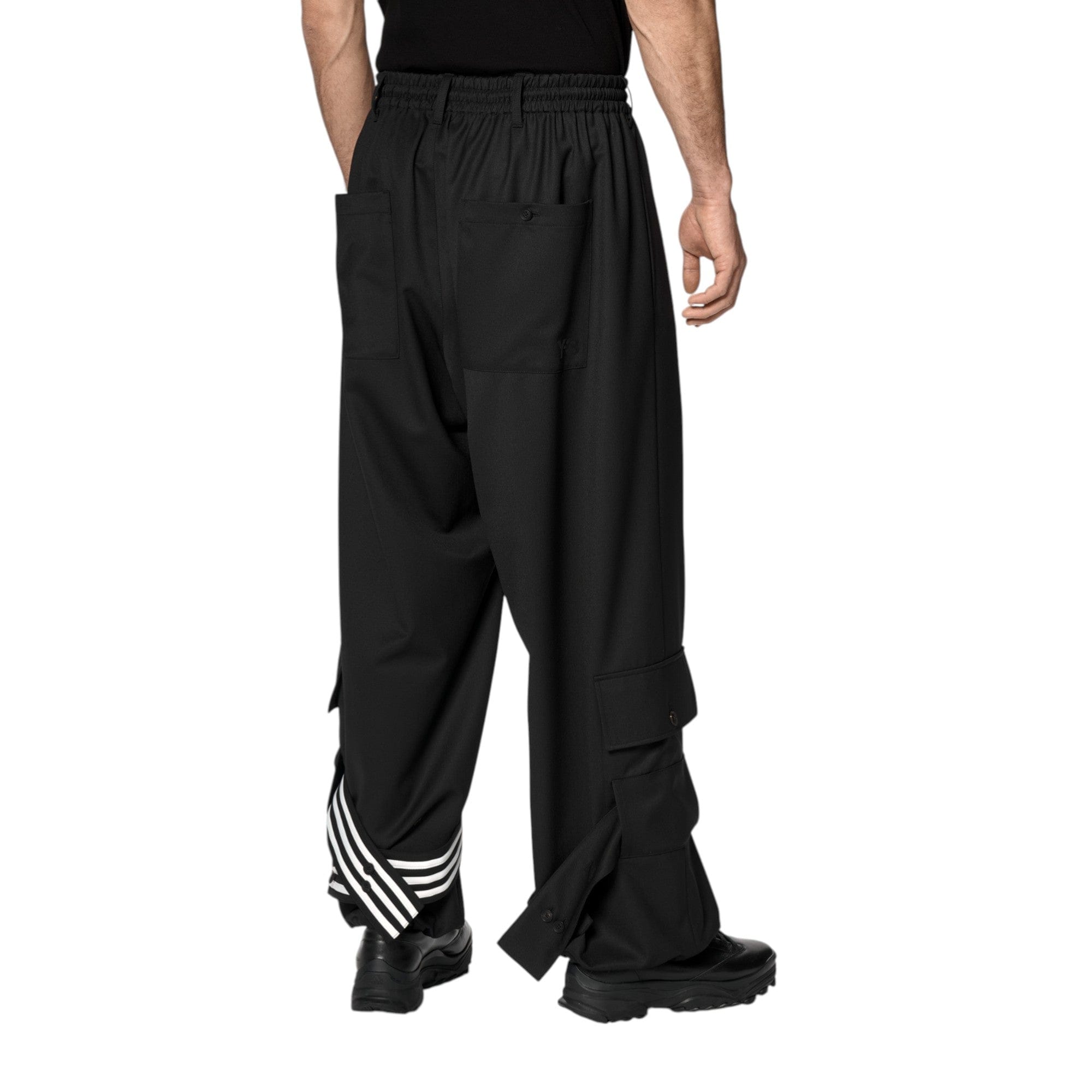 Y - 3 REFINED WOOL CARGO PANTS